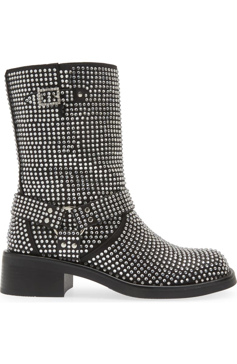 CHARITY-BLACKSILVER FLAT BOOTIE | AZALEA WANG