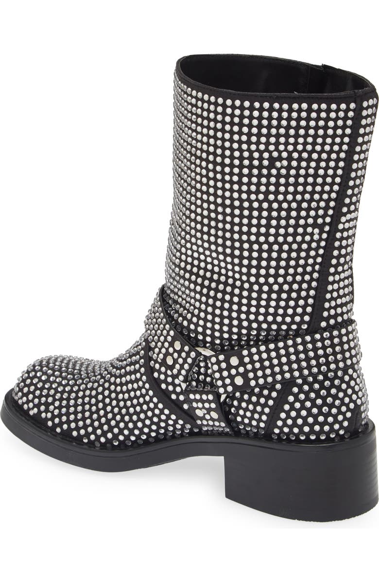 CHARITY-BLACKSILVER FLAT BOOTIE | AZALEA WANG