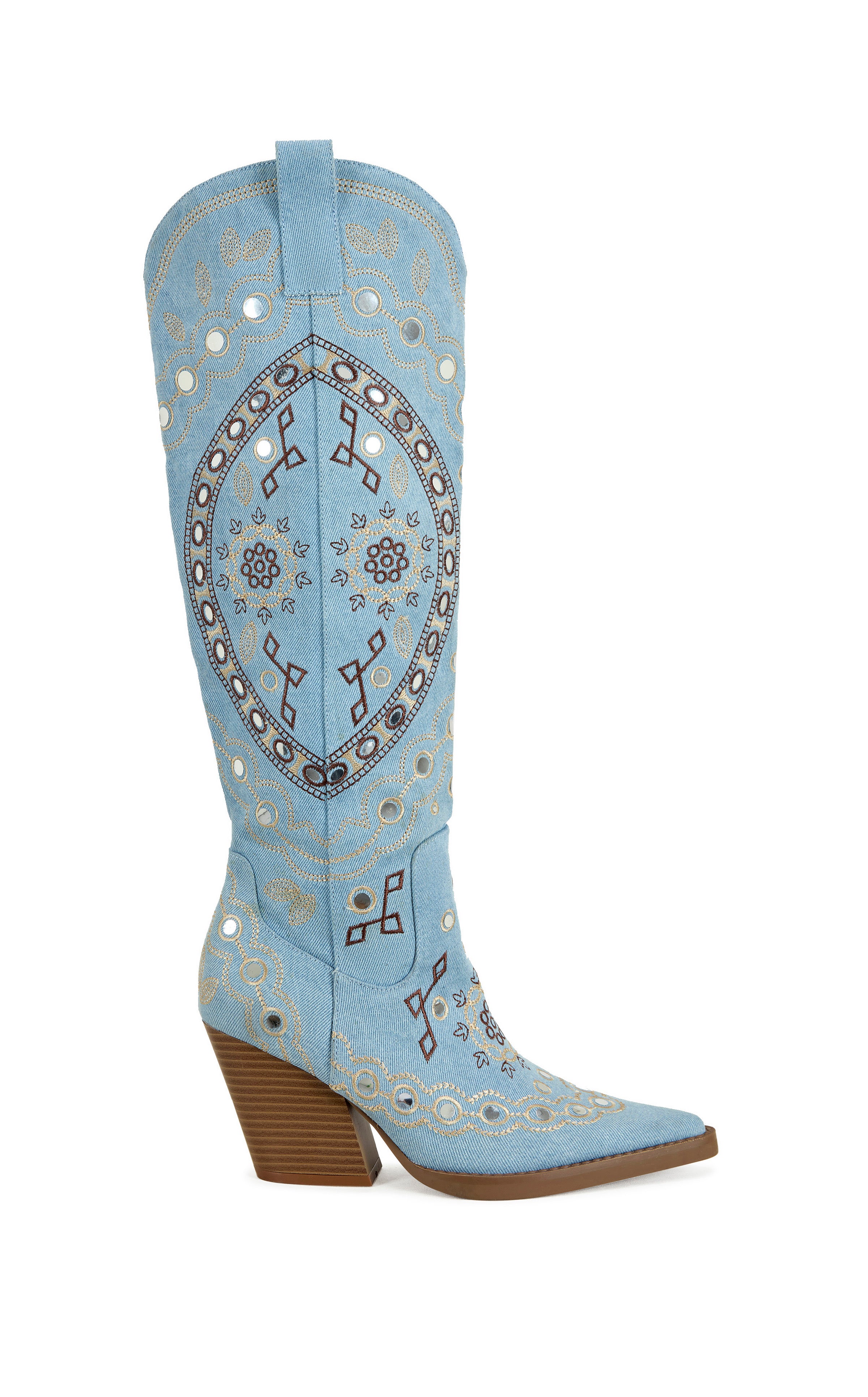AAMINA-DENIM BLOCK BOOT | AZALEA WANG