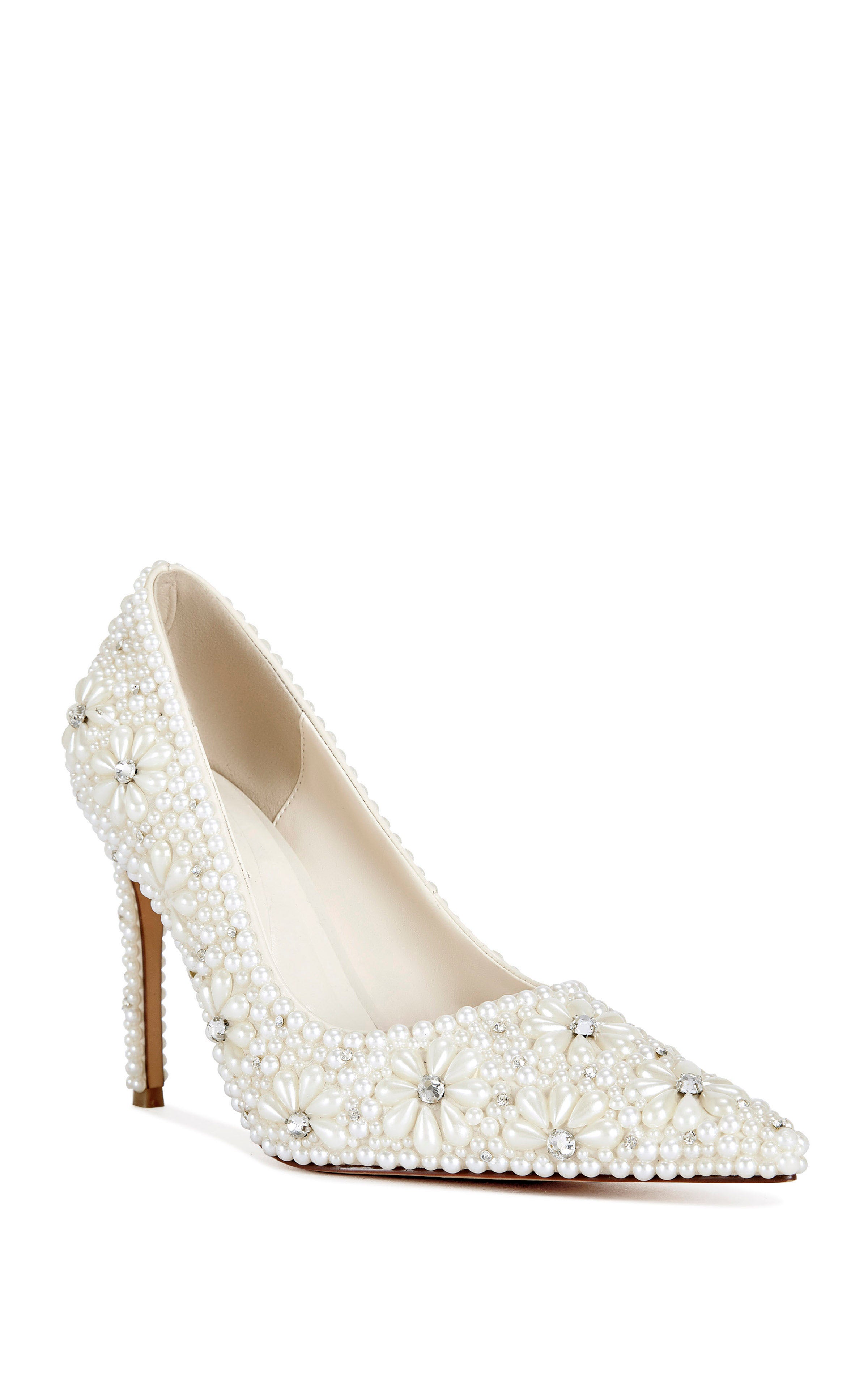 ADRIA-IVORY PEARL STILETTO PUMP – Azalea Wang