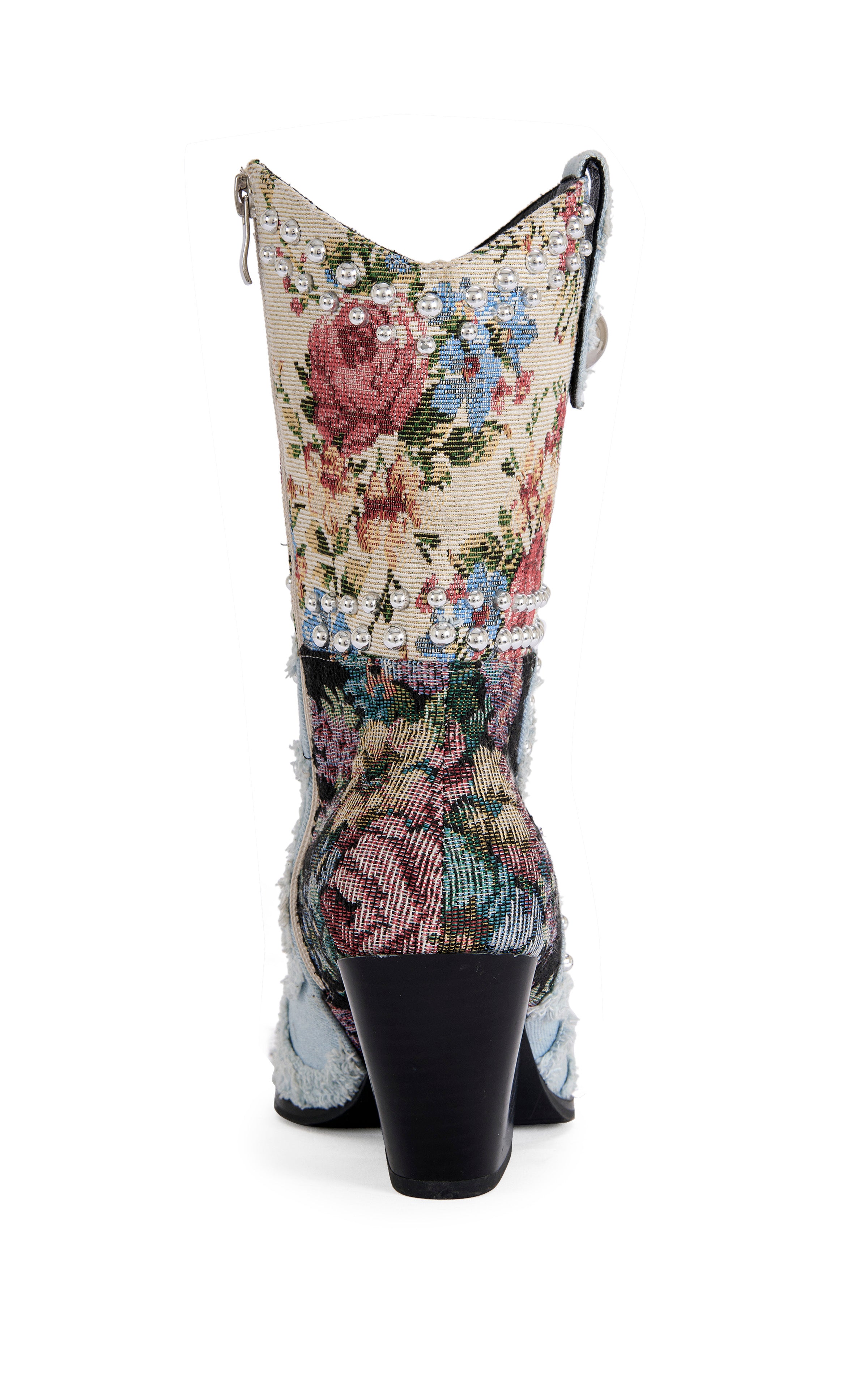 AKARI-DENIMMULTI BLOCK BOOTIE | AZALEA WANG