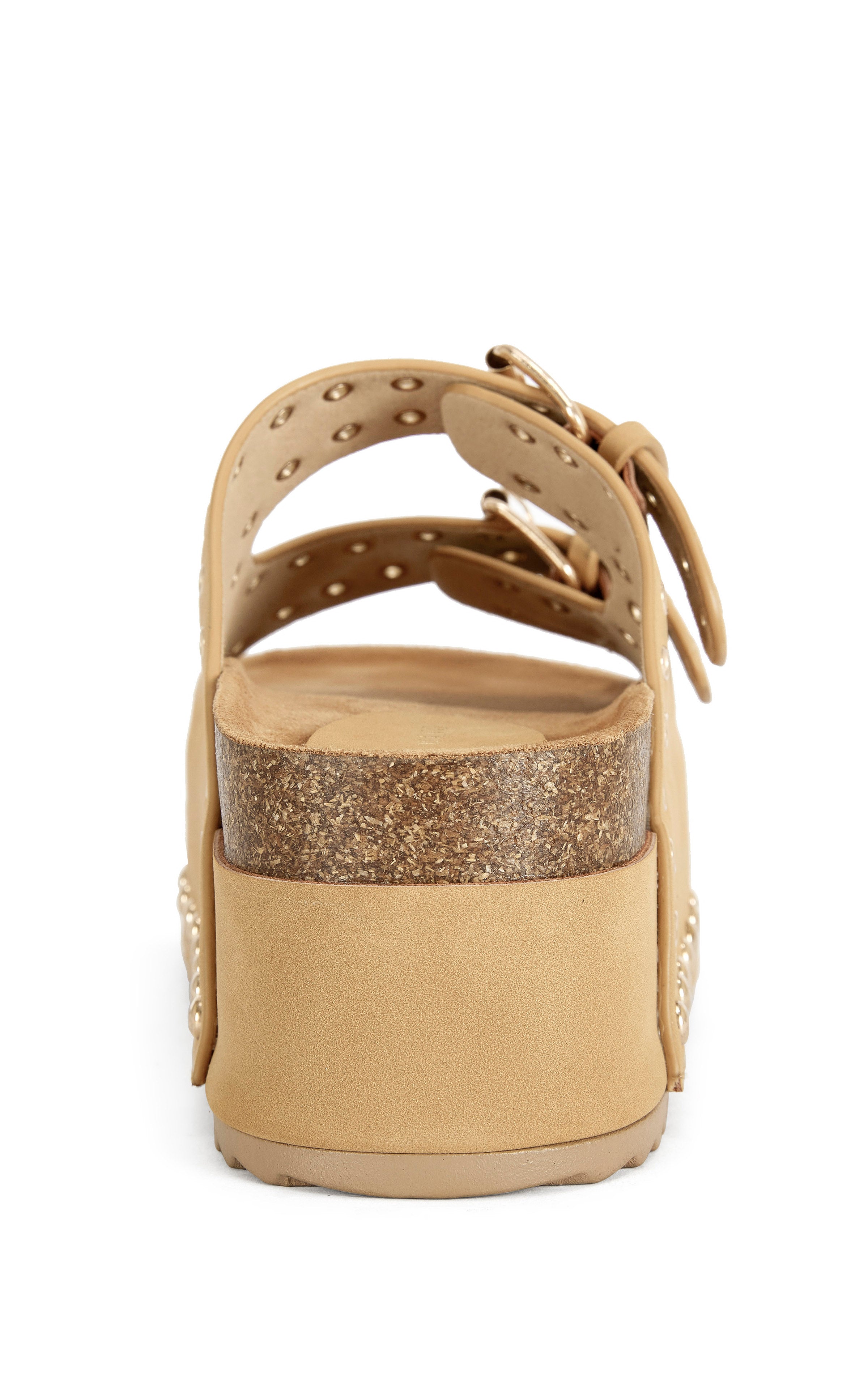 ALGEDI-TAN FLATFORM SANDAL | AZALEA WANG