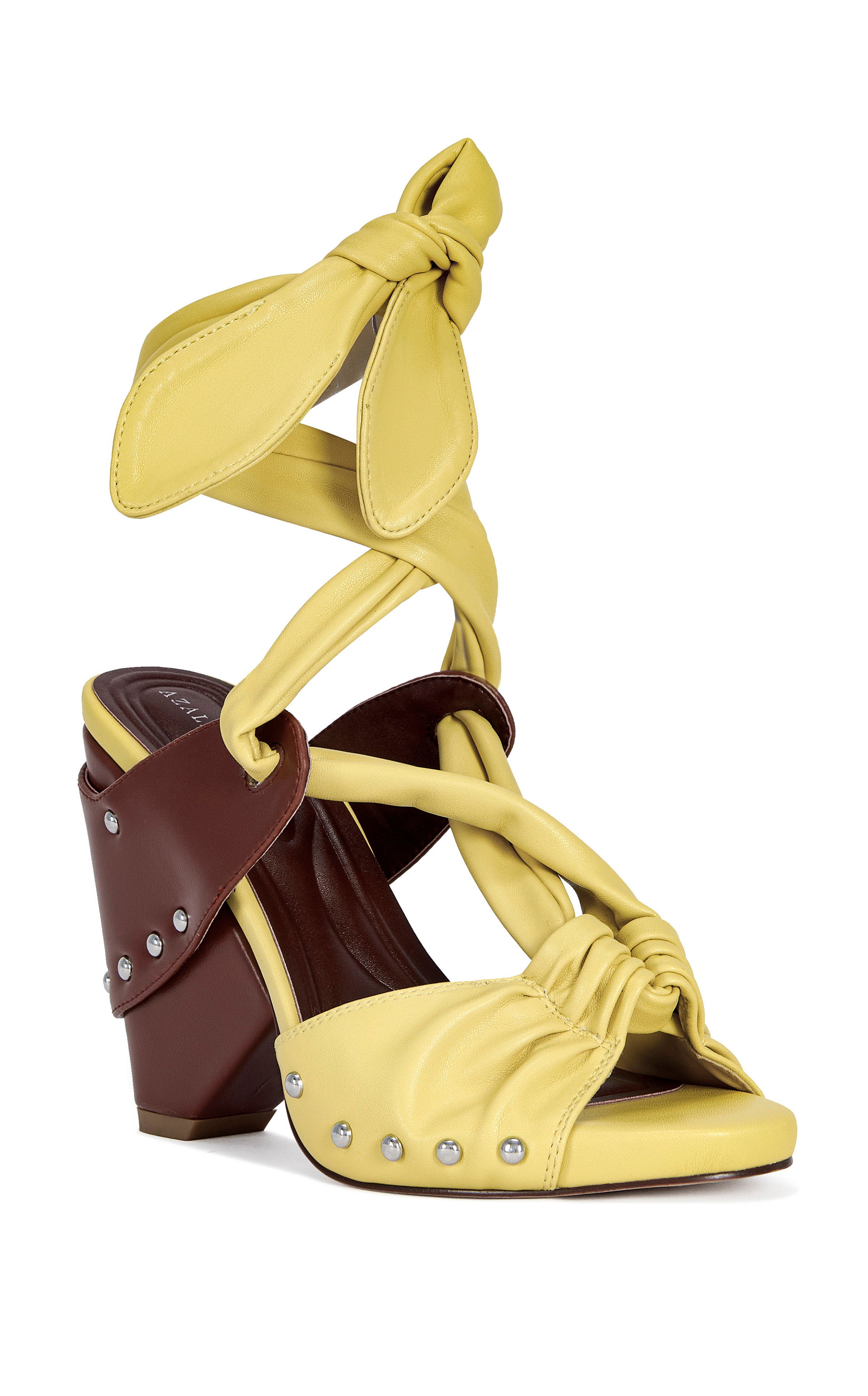 ARUBA-YELLOW BLOCK SANDAL – Azalea Wang