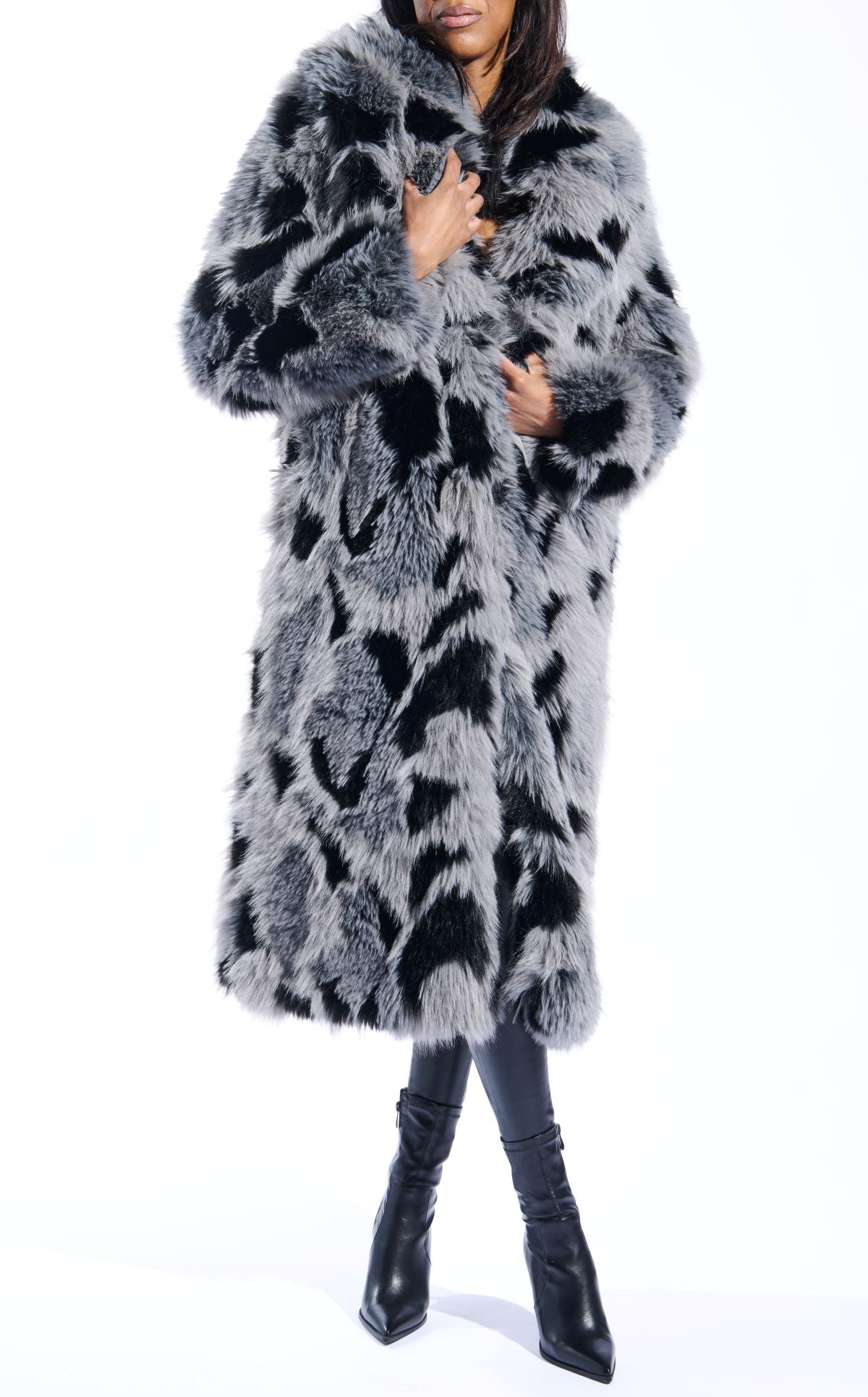 ADRIA-GREYMULTI FAUX FUR JACKET | AZALEA WANG