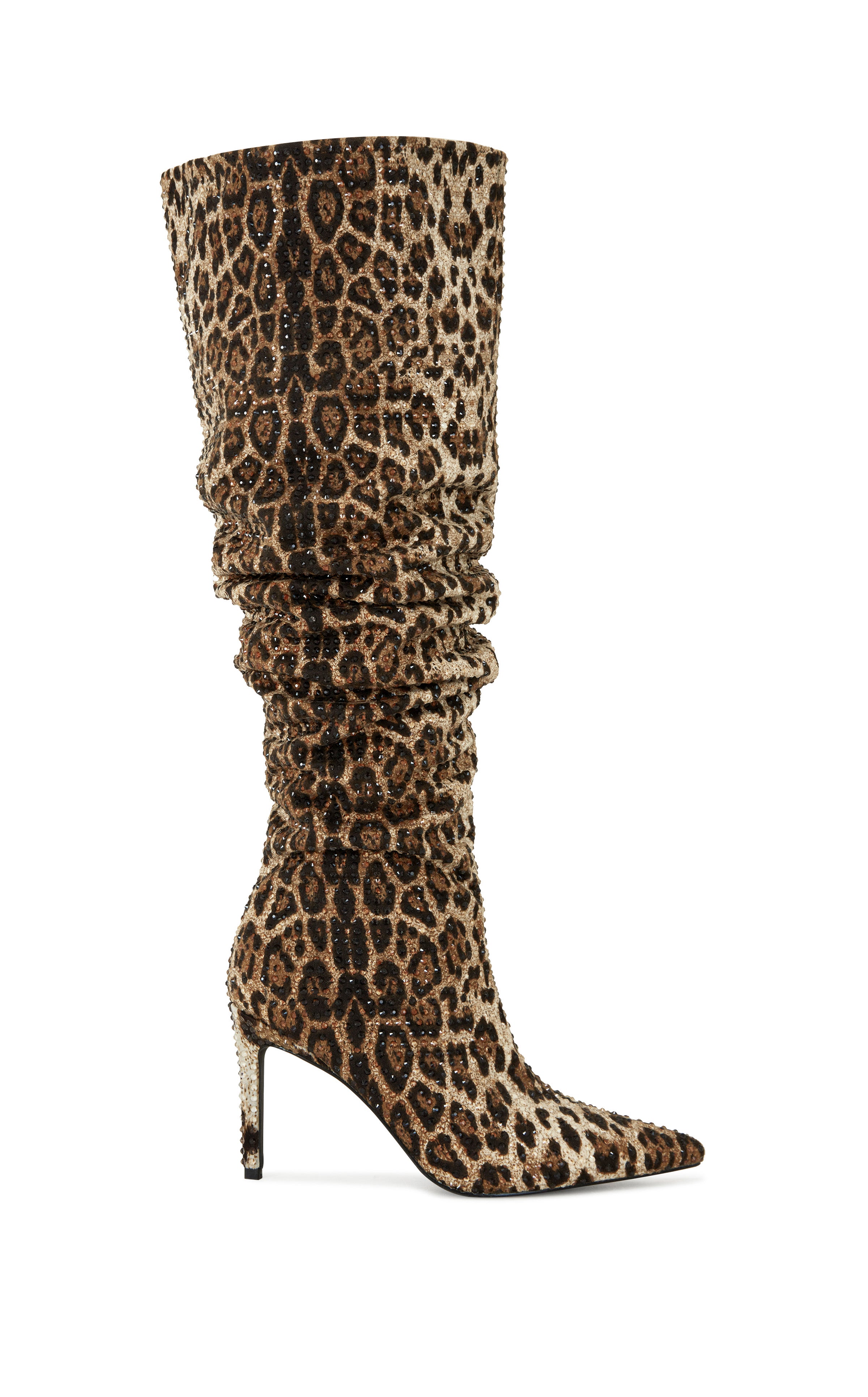 Animal print thigh high boots online