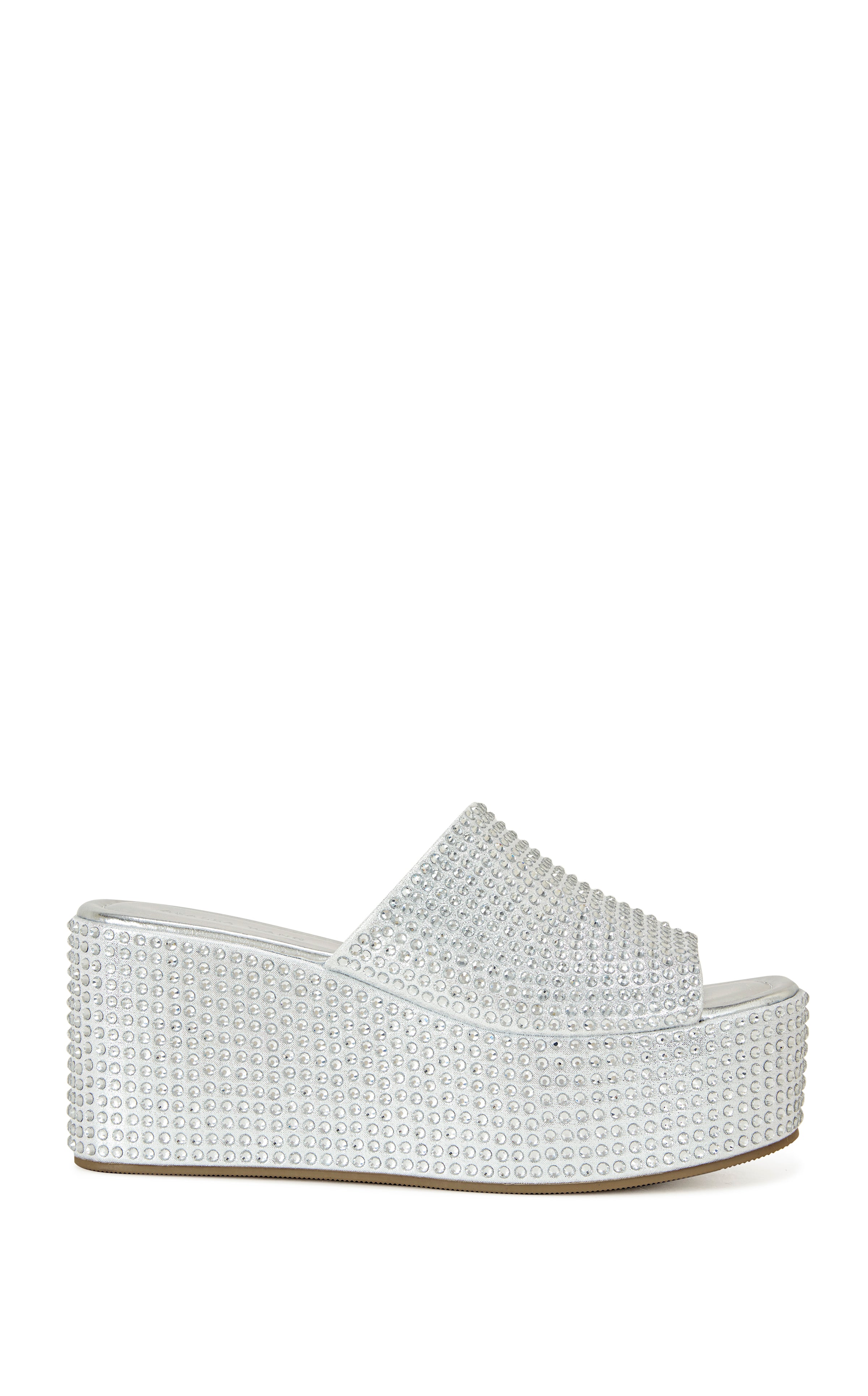 ARACHNA-SILVER FLATFORM SANDAL | AZALEA WANG