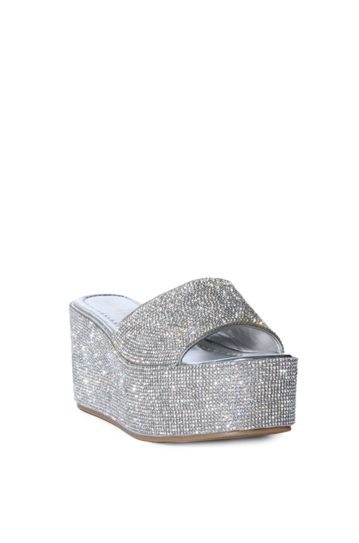 ARROW-SILVER CRYSTAL FLATFORM SANDAL AZALEA WANG1