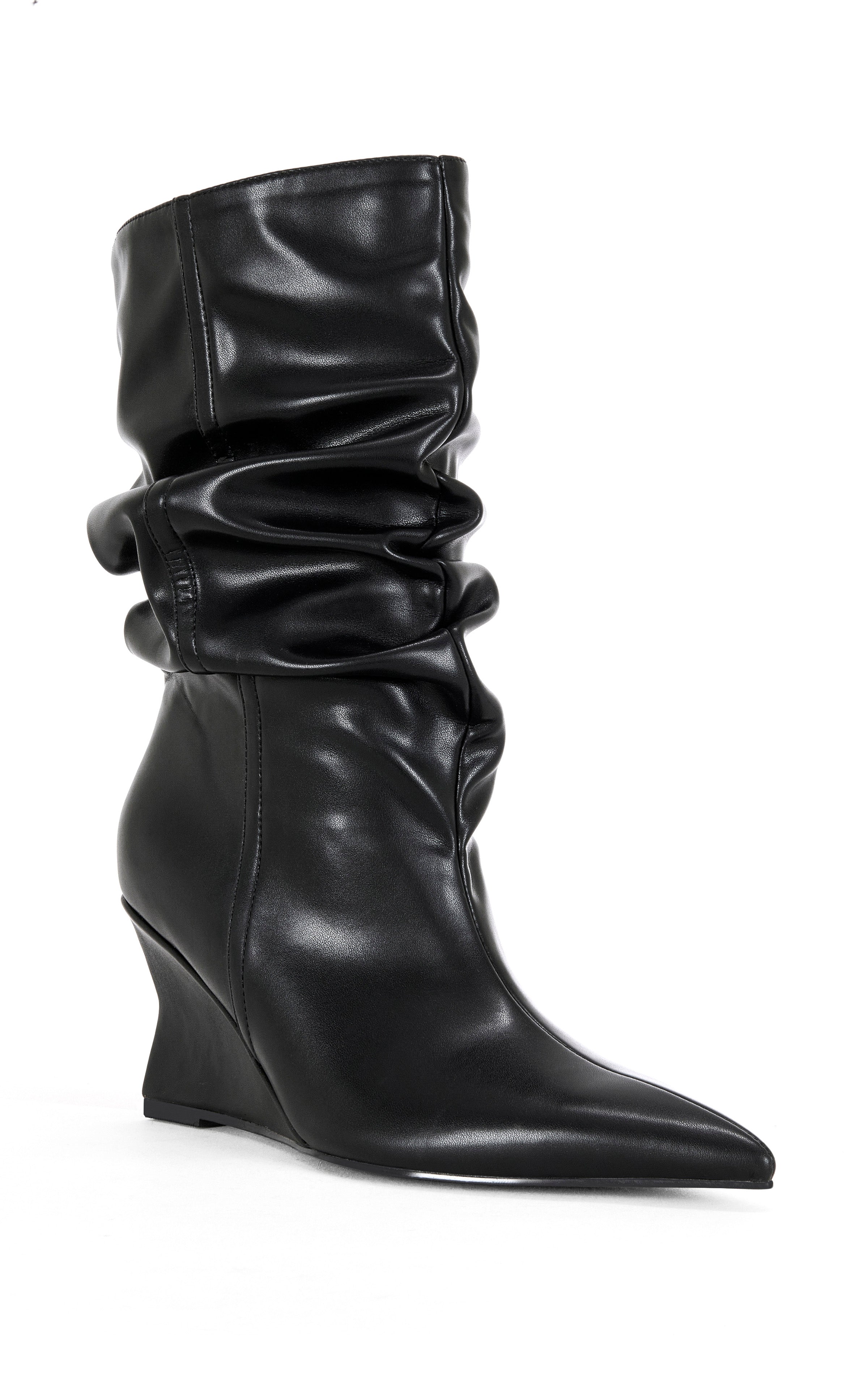 ASAF-BLACK WEDGE BOOTIE | AZALEA WANG