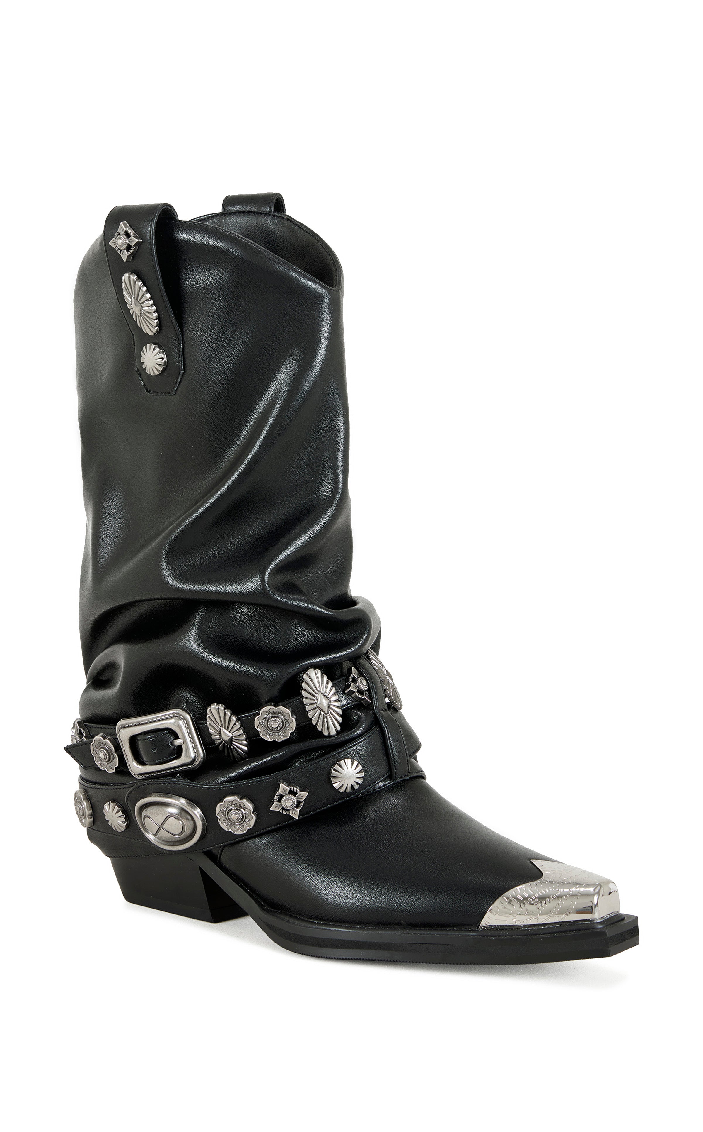 ASHRAF-BLACK WESTERN BOOTIE | AZALEA WANG