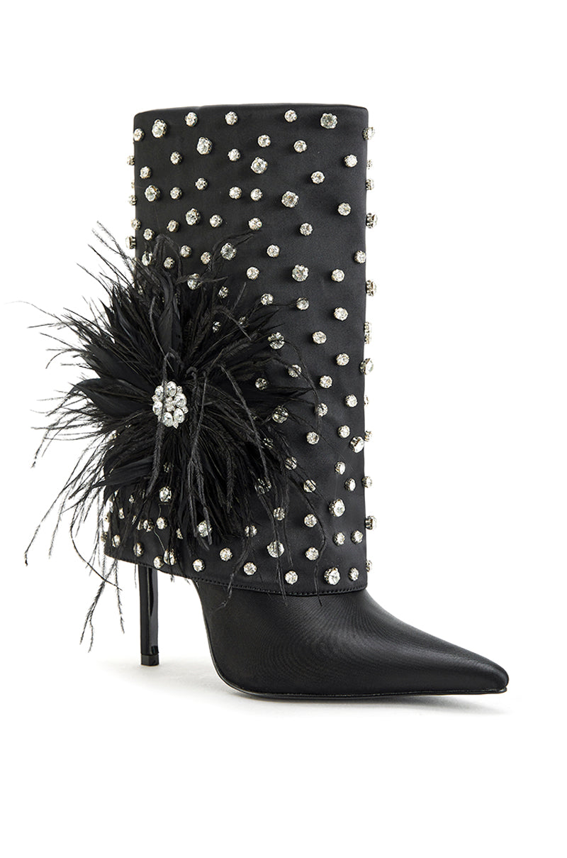 Black stiletto hot sale bootie