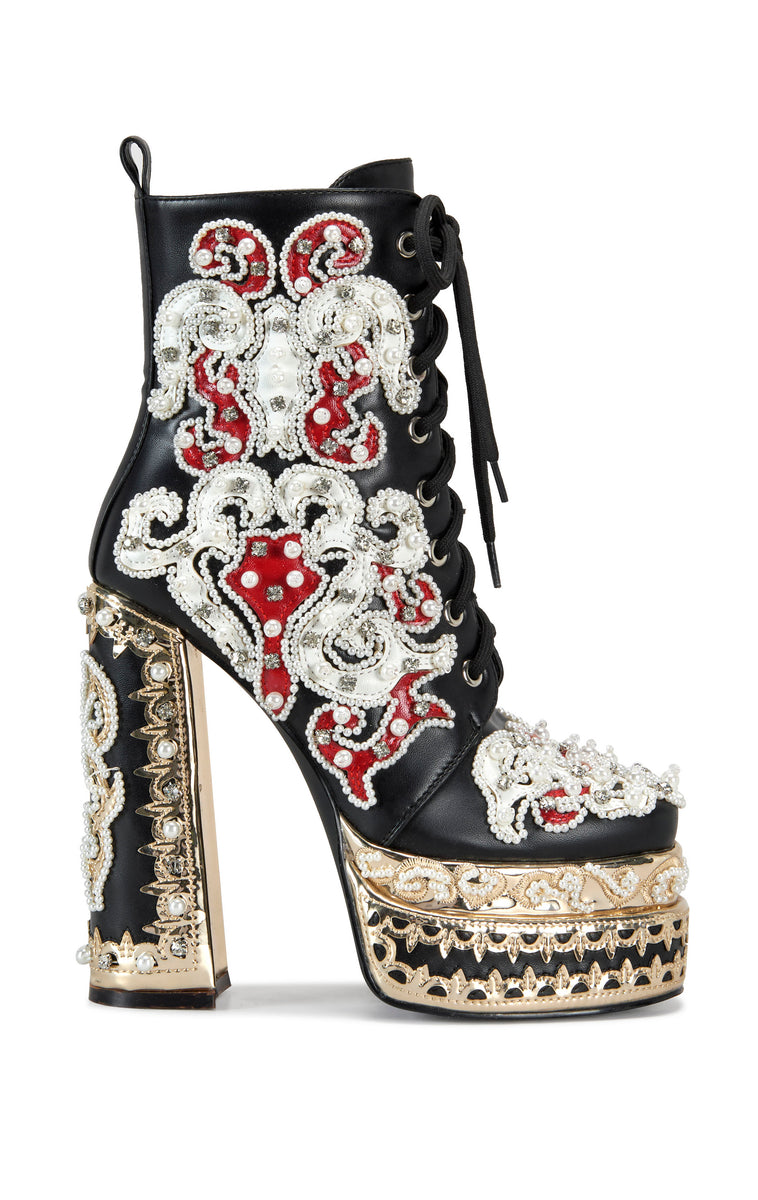 BLITHE-BLACK BLOCK BOOTIE | AZALEA WANG