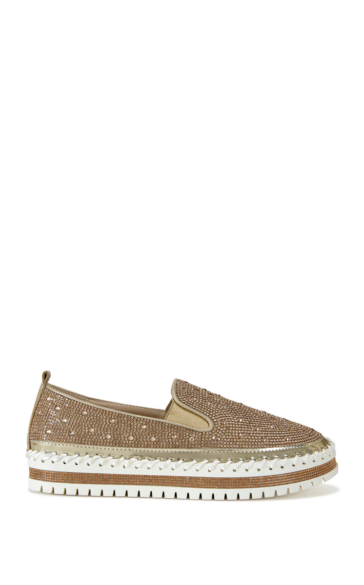 Azalea Wang’s Brittany-Black Slip On Sneaker BRITTANY-BLACK FLAT SNEAKER | AZALEA WANG main image 3