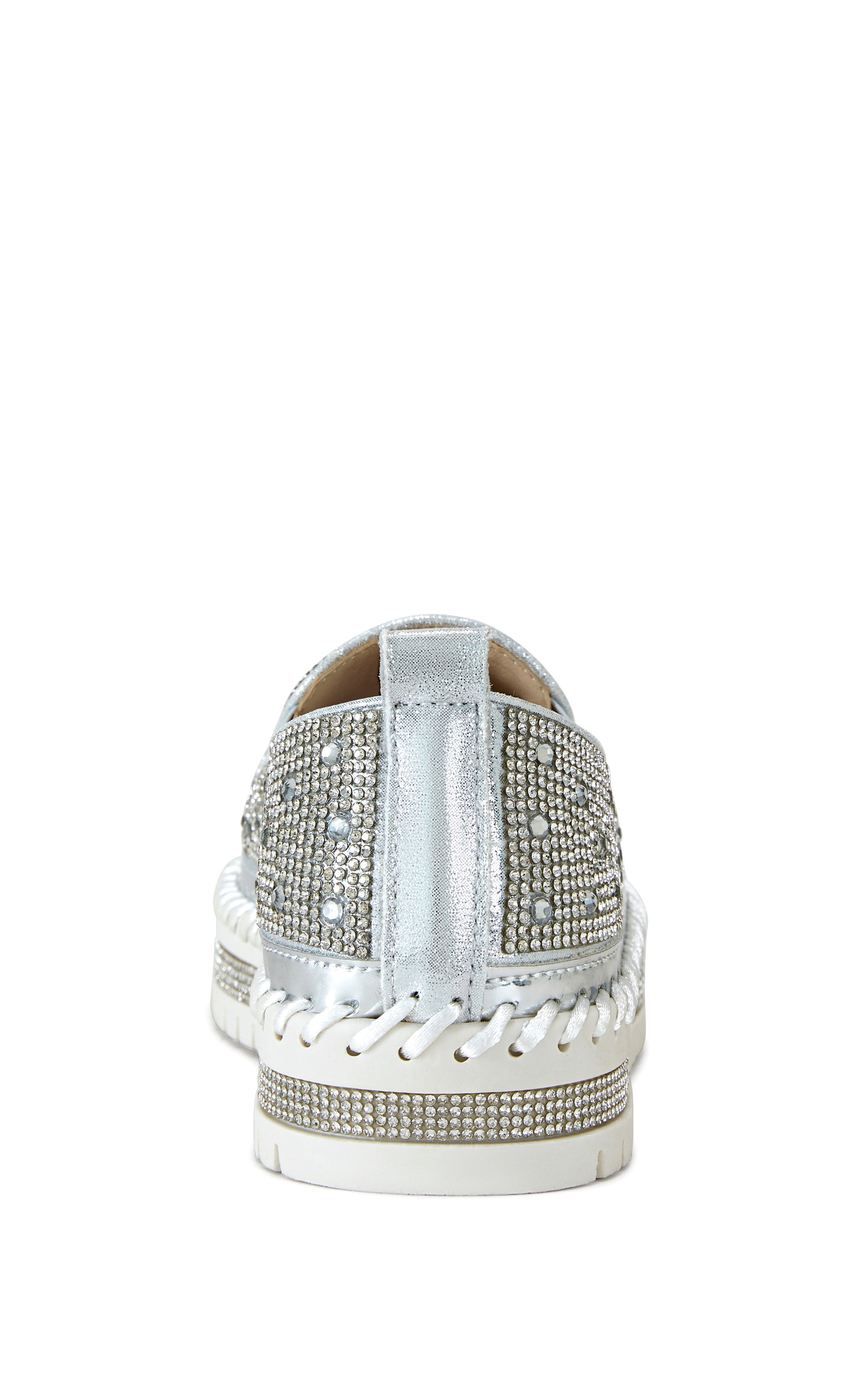 BRITTANY-SILVER FLAT SNEAKER | AZALEA WANG