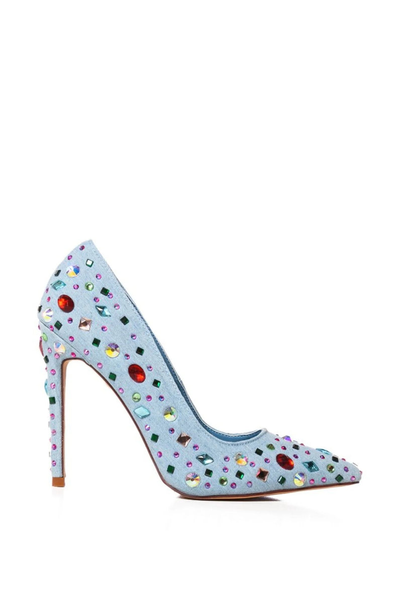 WEATHERLY-SILVER OVERSIZED FLOWER SLINGBACK PUMP | AZALEA WANG