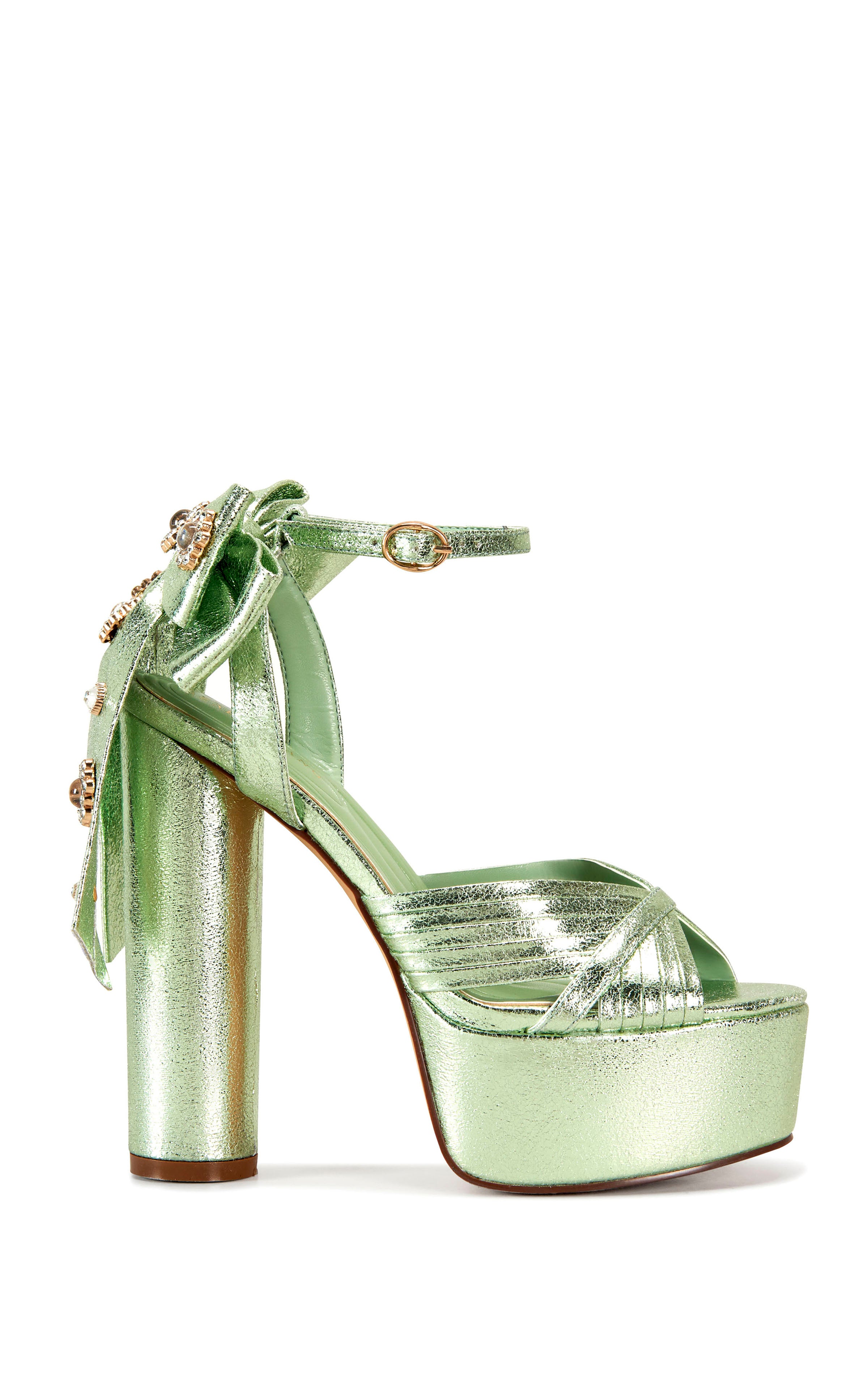 CRAWLEY-MINT PLATFORM HEELED SANDAL