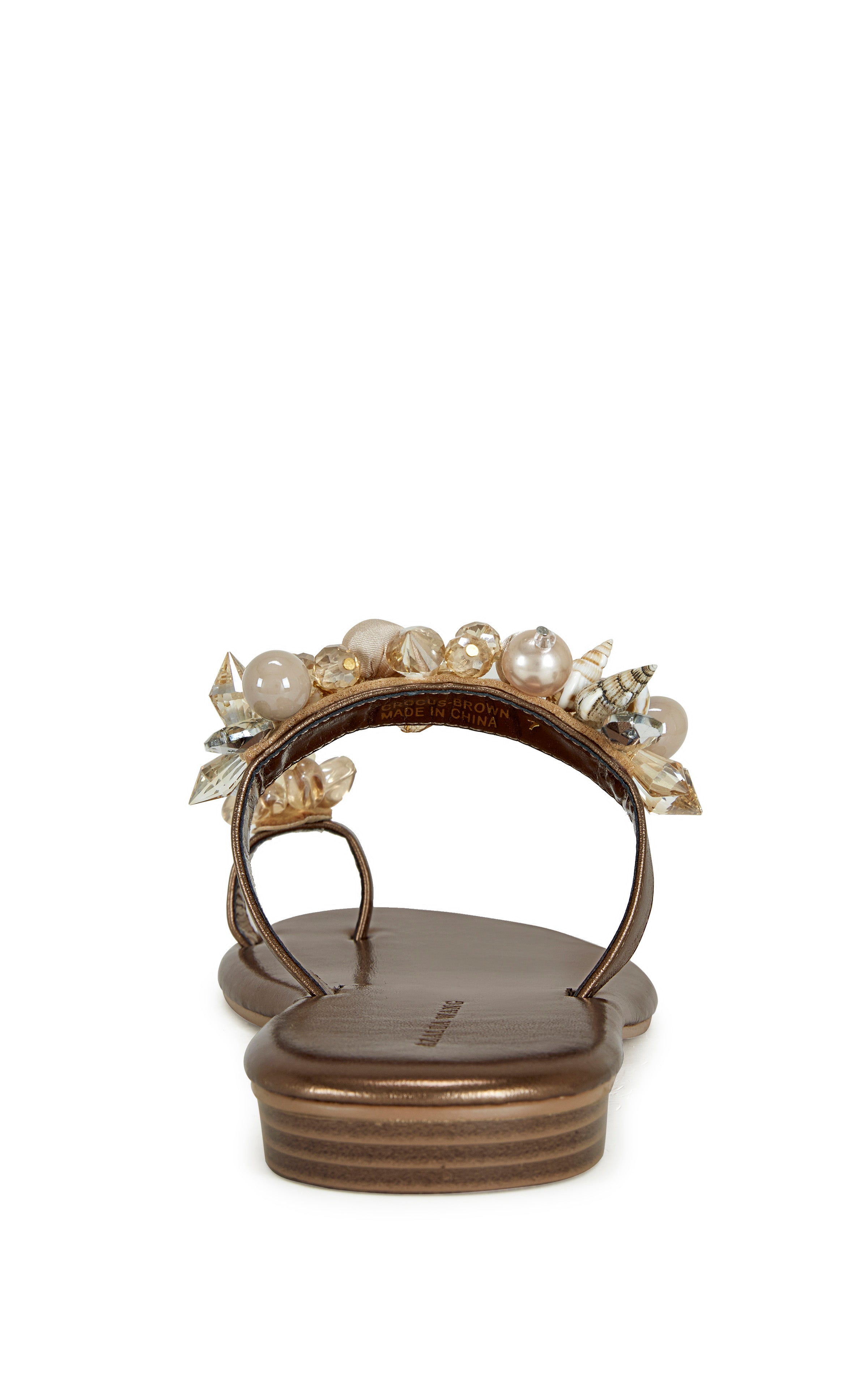 CROCUS-BROWN FLAT SANDAL | AZALEA WANG