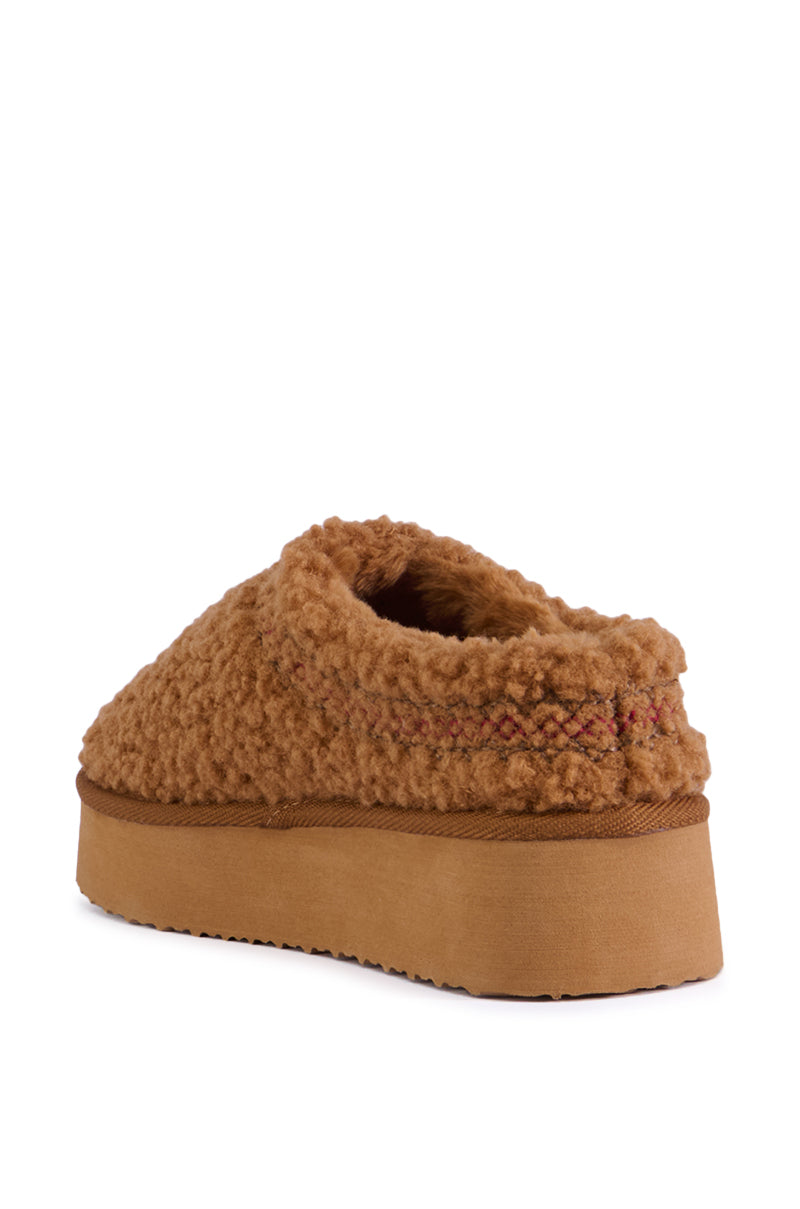 DAMARI-CHESTNUT FLAT SLIPPER | AZALEA WANG