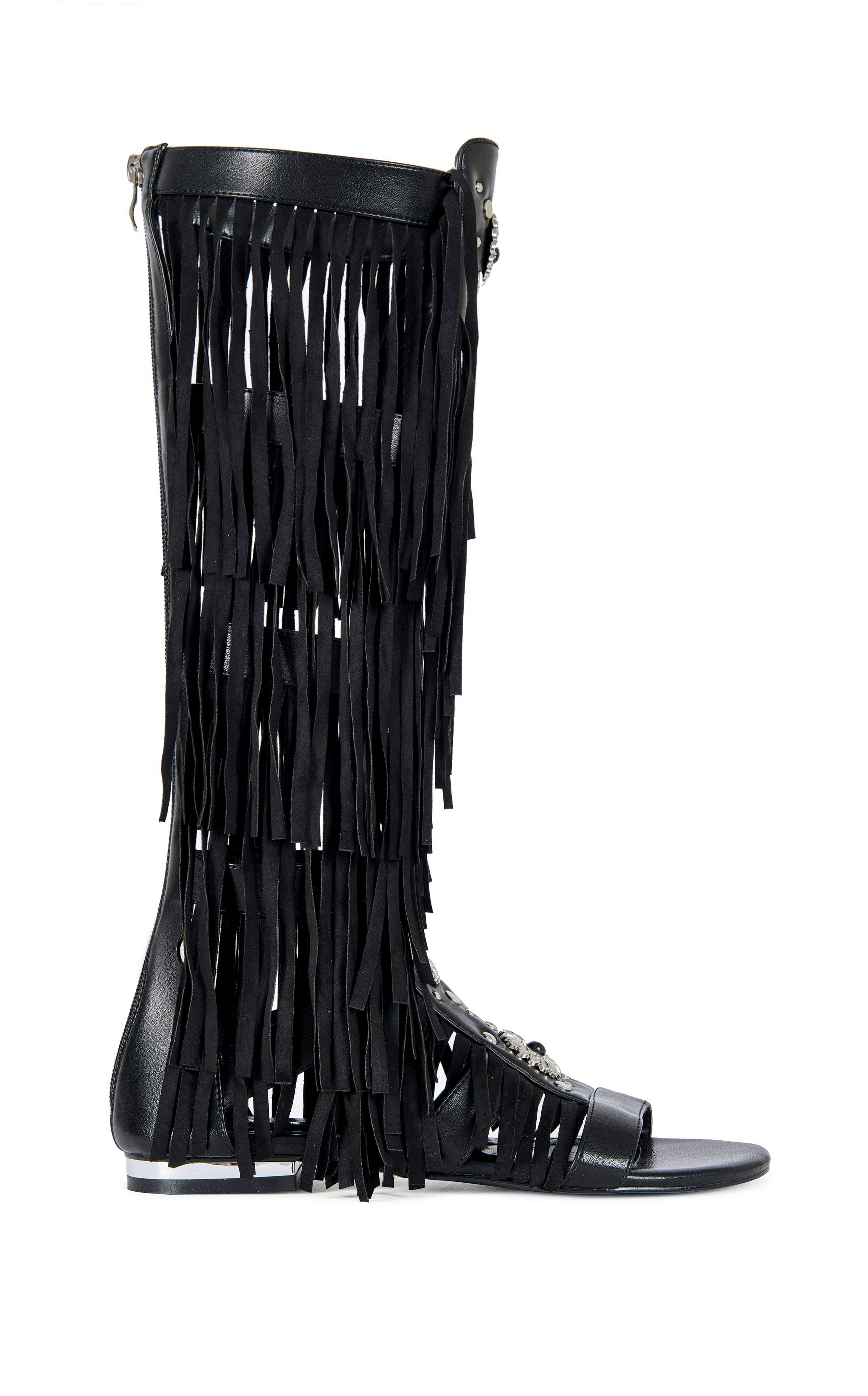 DUSTINE-BLACK FLAT SANDAL | AZALEA WANG