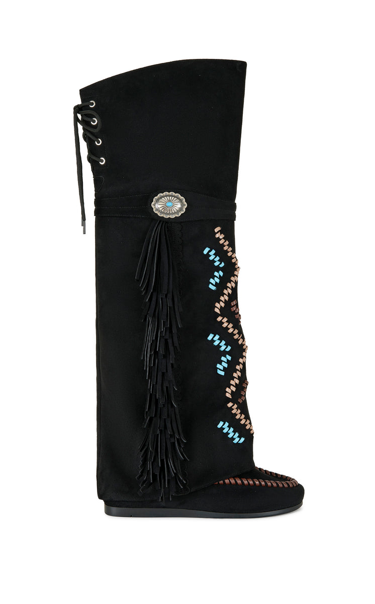 EXCENTRIQUE/マント EDMUND-BLACK FLAT BOOT | AZALEA WANG