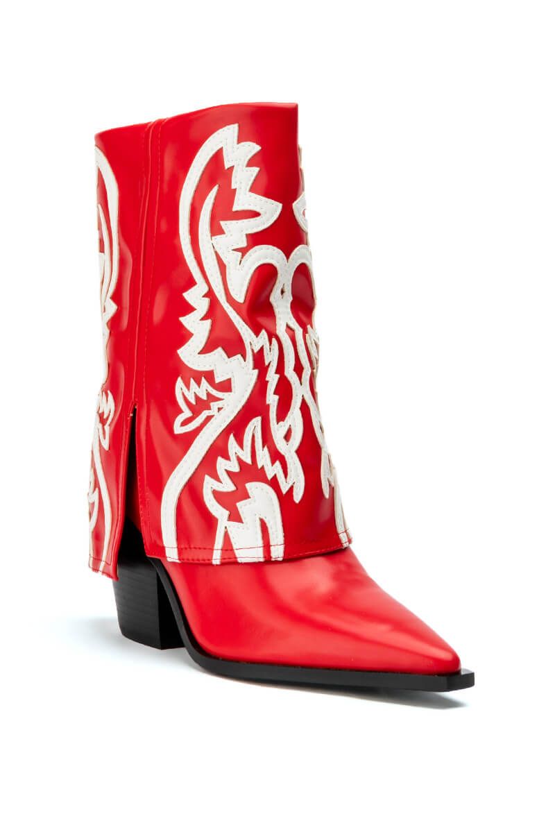 Red sales western bootie