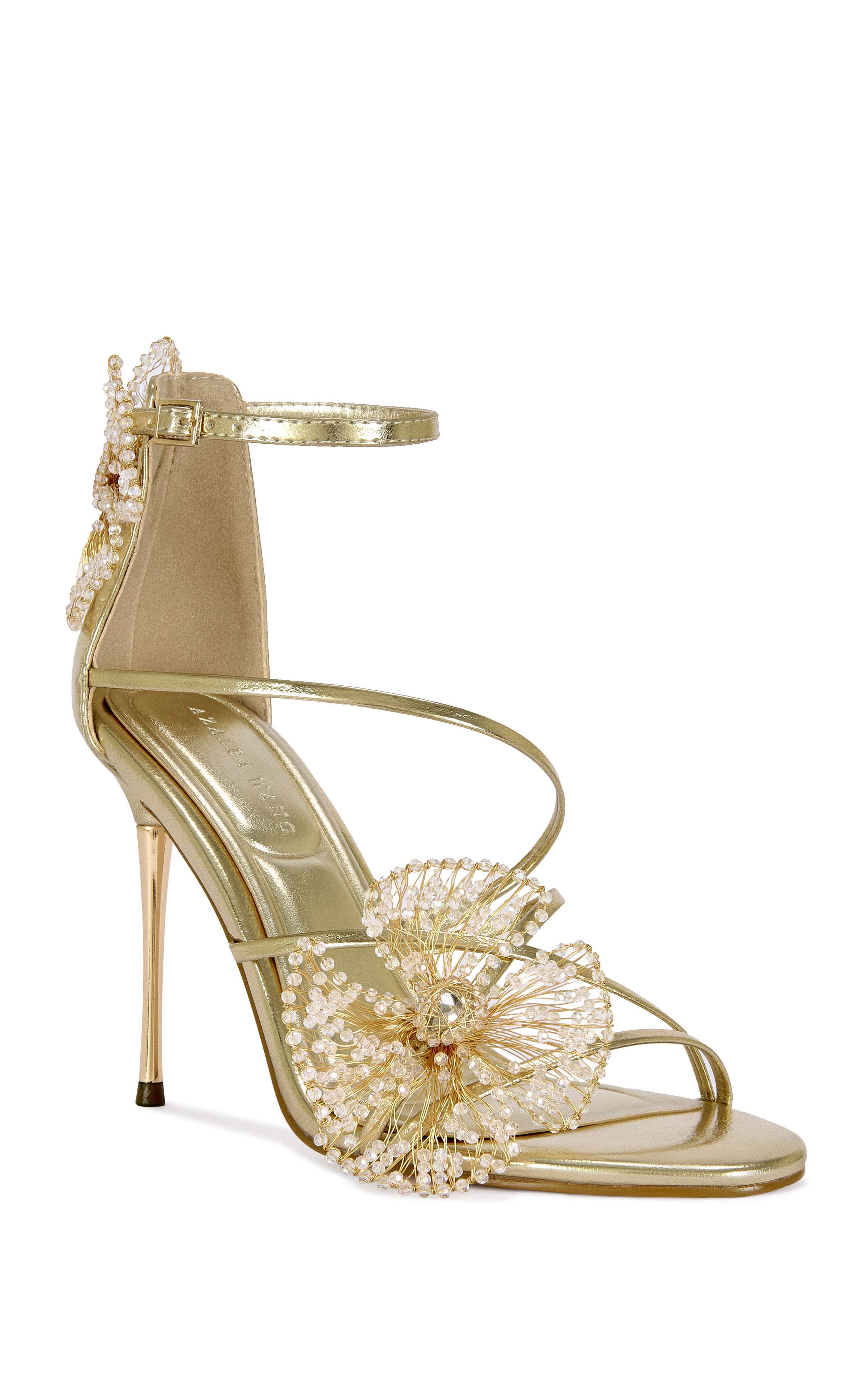 EVANTHE-GOLD STILETTO SANDAL | AZALEA WANG