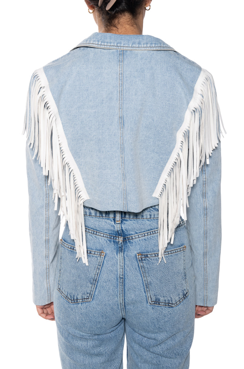 HALINA-DENIM DENIM JACKET | AZALEA WANG