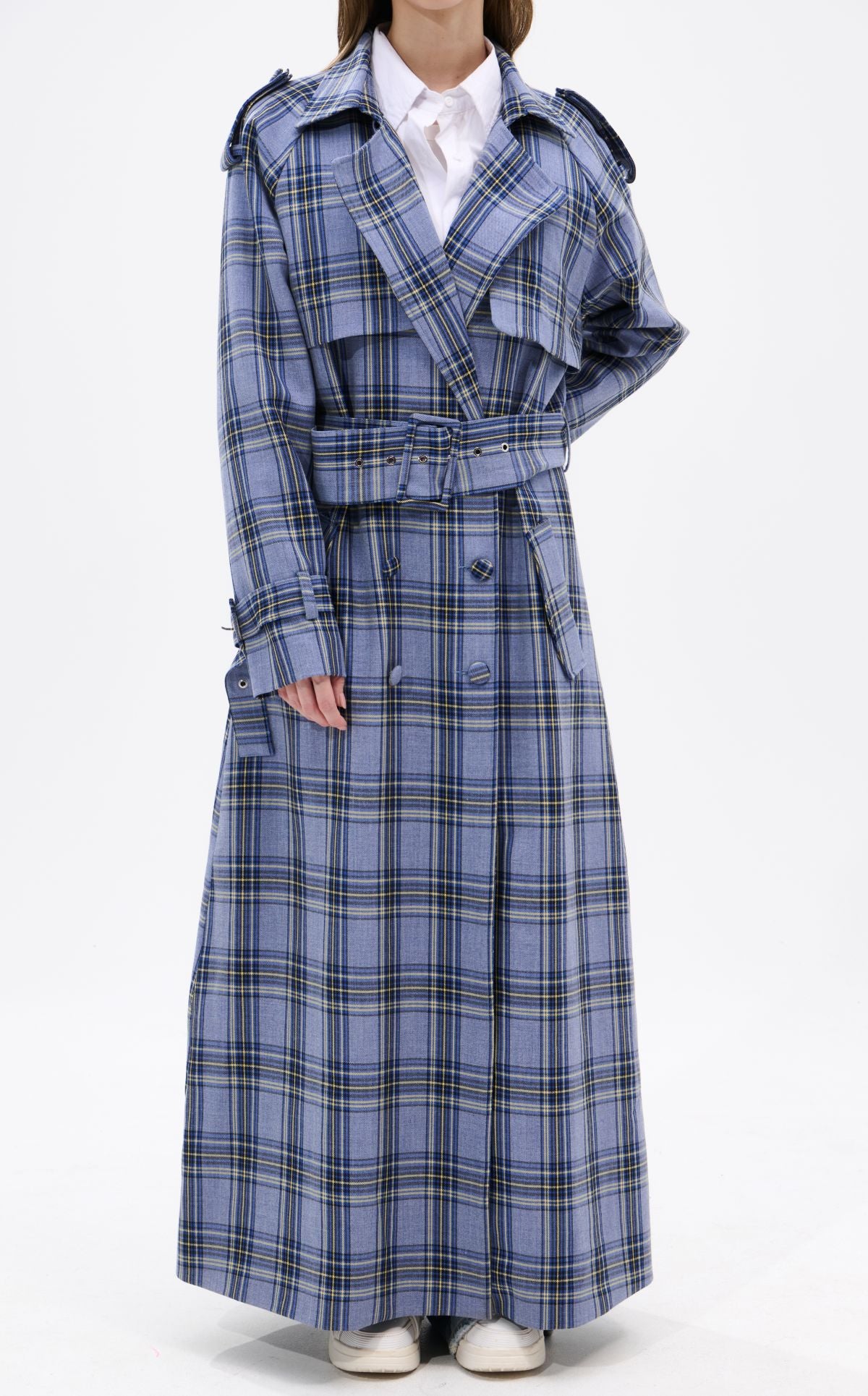 HOBBS-BLUE TRENCH JACKET | AZALEA WANG