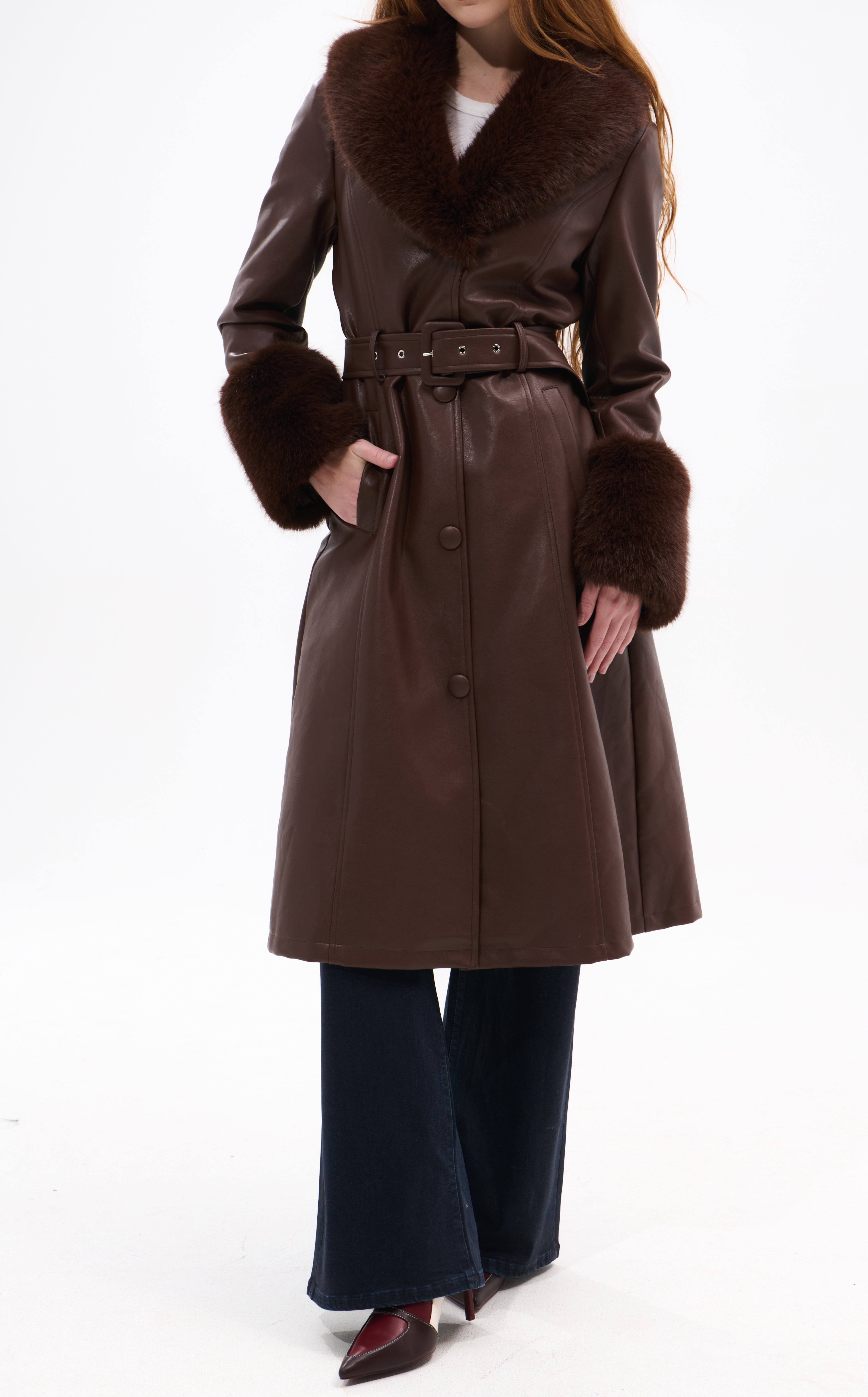 KAYA-BRN FAUX FUR JACKET | AZALEA WANG