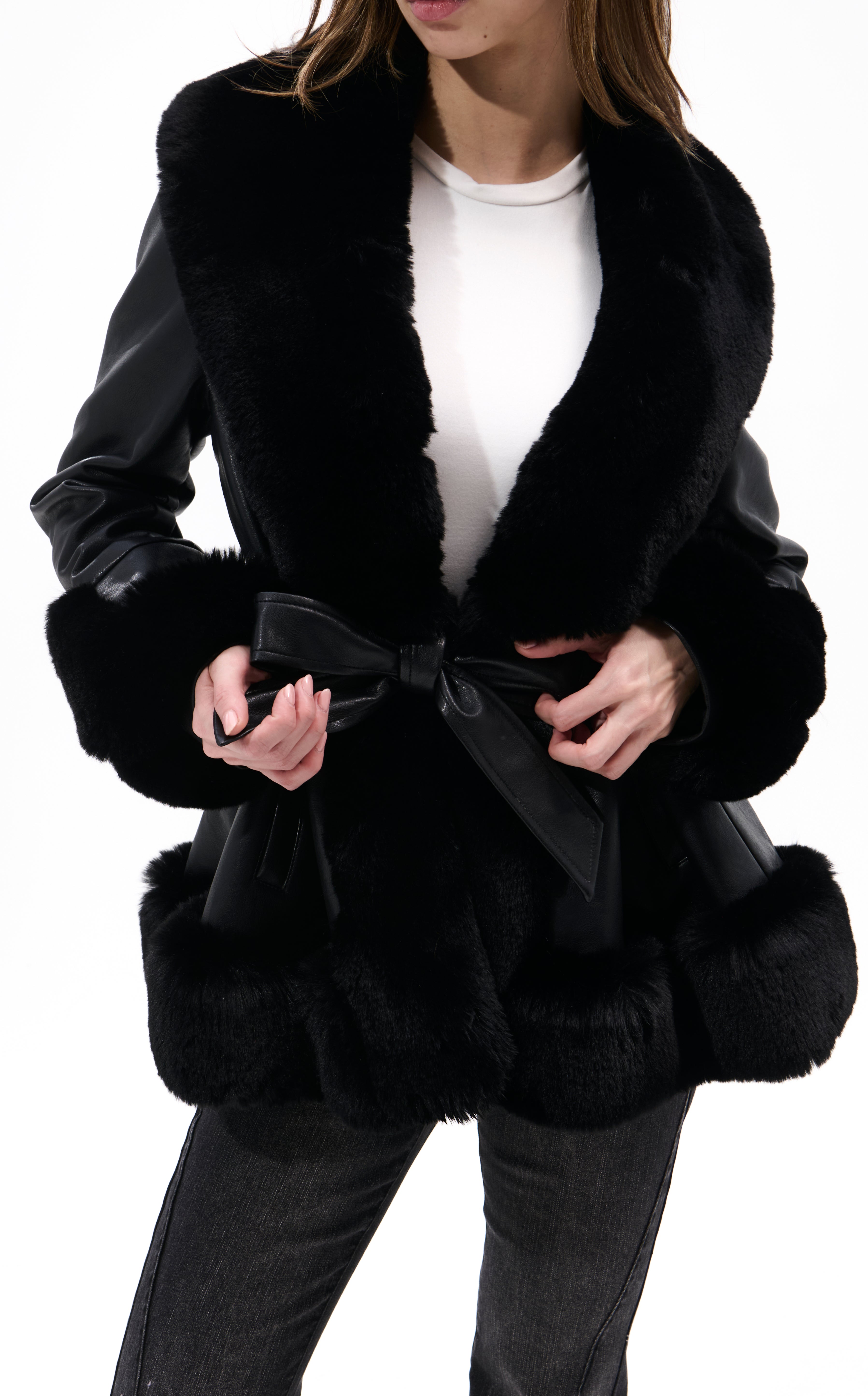 KENZY FAUX FUR JACKET | AZALEA WANG