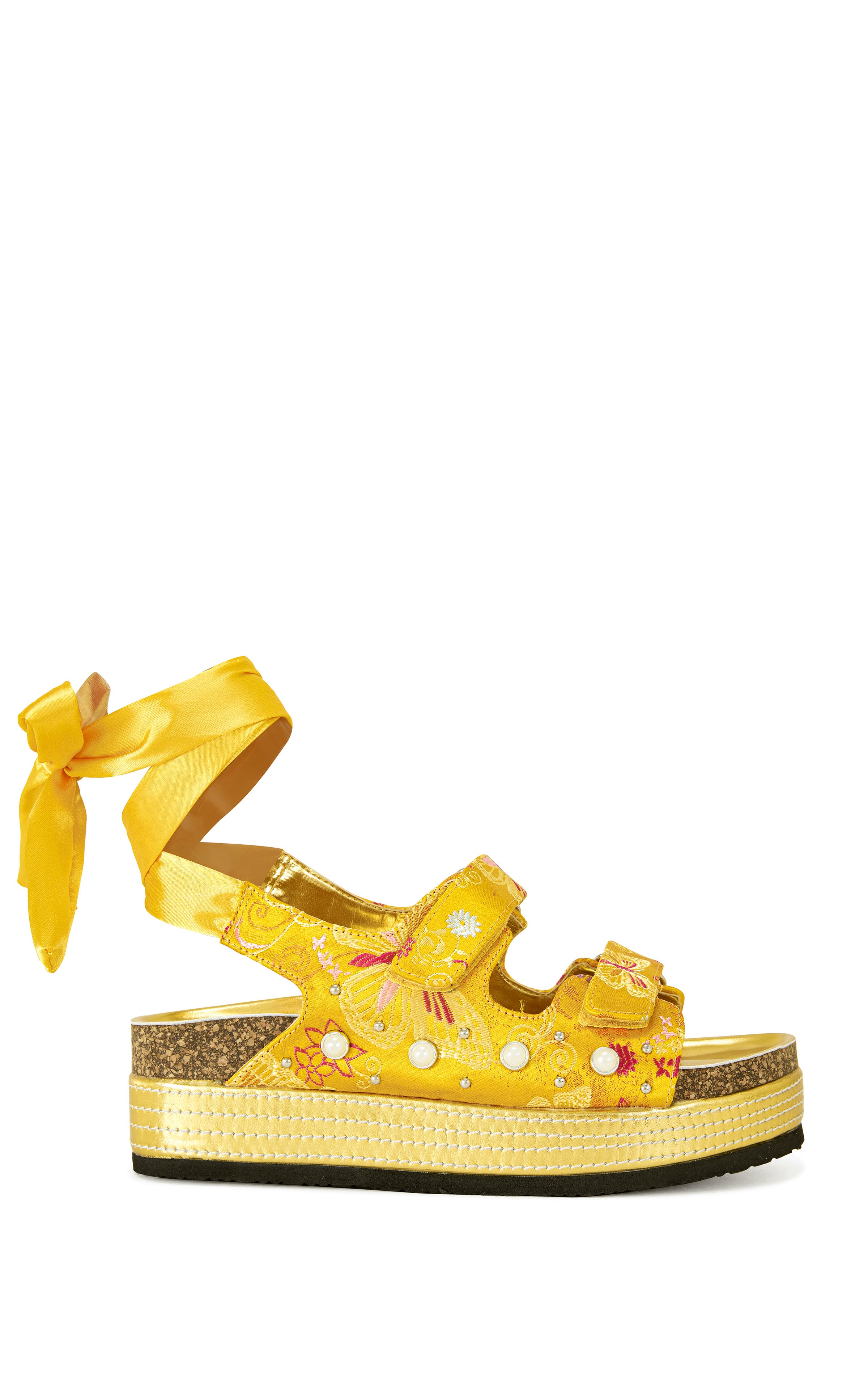MACKLEY-YELLOW FLATFORM SANDAL | AZALEA WANG
