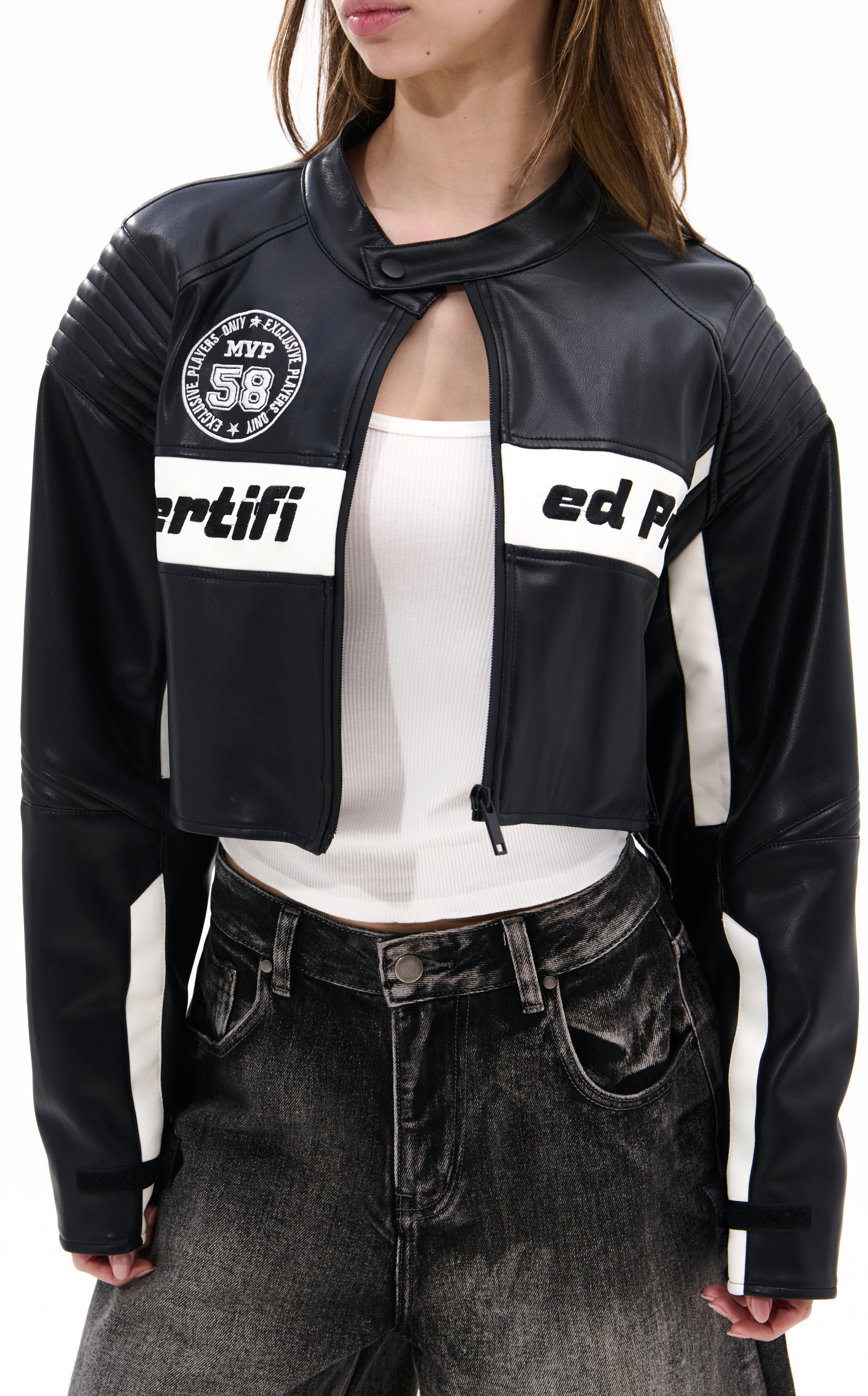 Name. スカジャン MAX-BLACK MOTO, STATEMENT JACKET | AZALEA WANG