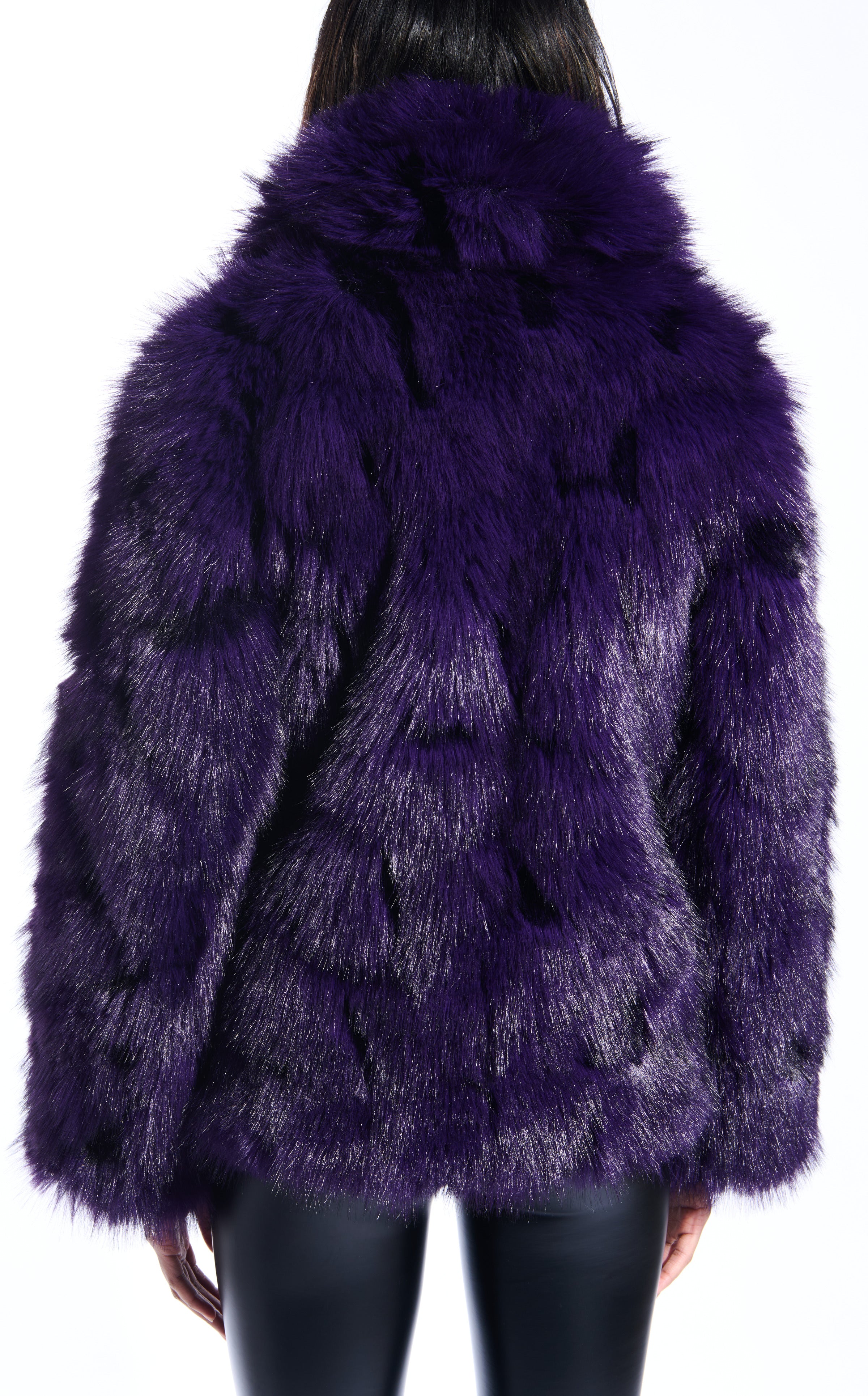 NAGANO-PURPLE FAUX FUR JACKET | AZALEA WANG