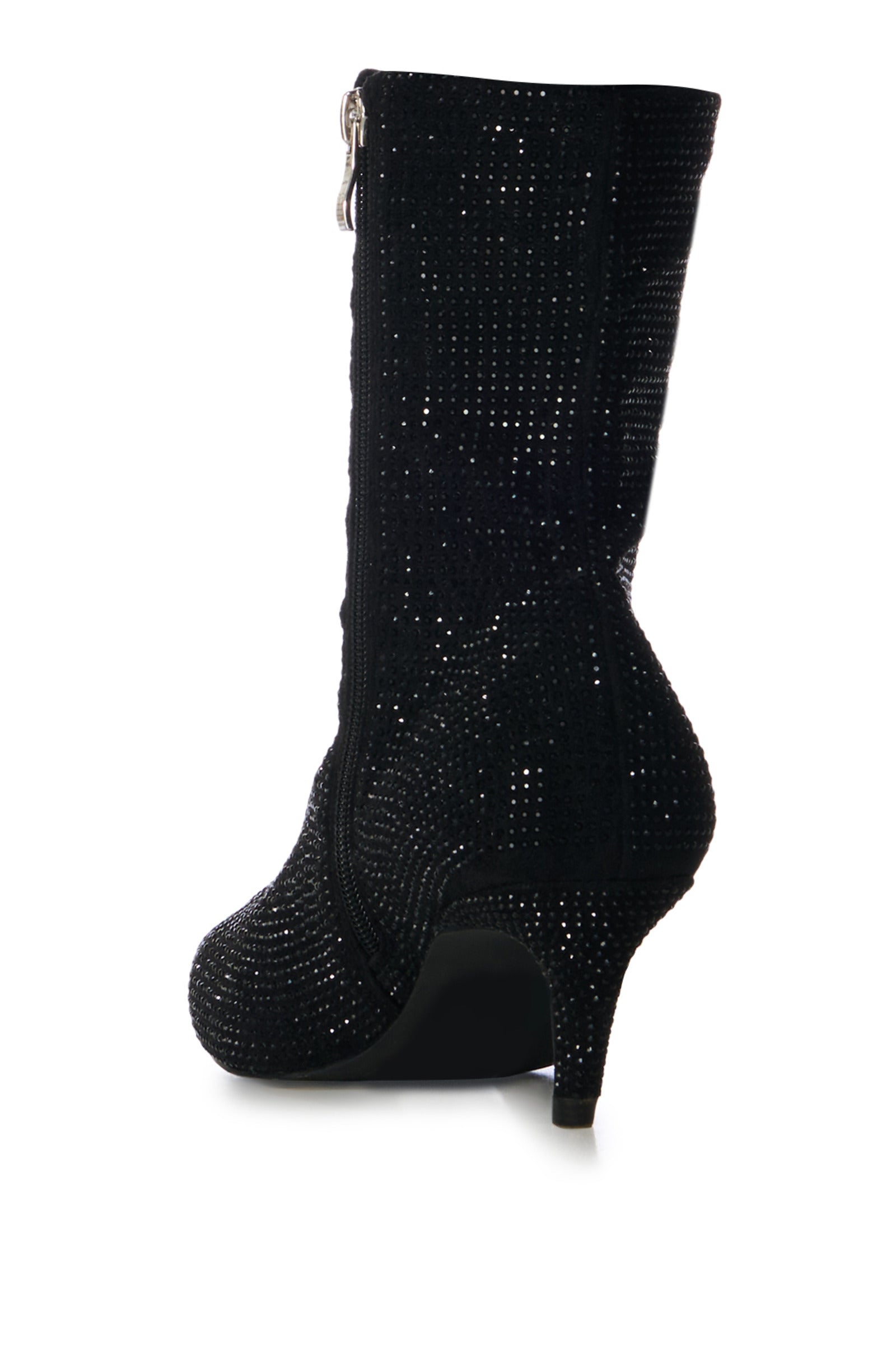 NEROLA-BLACK STRETCHY CRYSTAL BOOTIE | AZALEA WANG