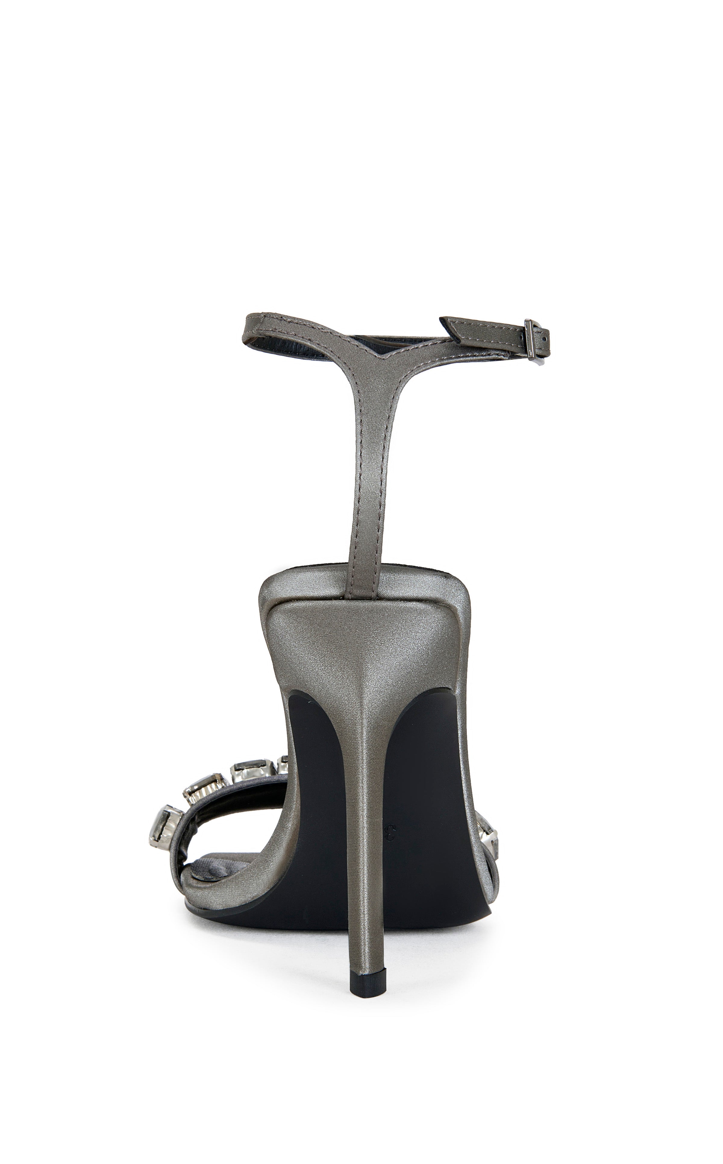Gray Sandals with Perforated Design and Rotating Heel Strap raquel_pewterleather_silo.jpg main image 4