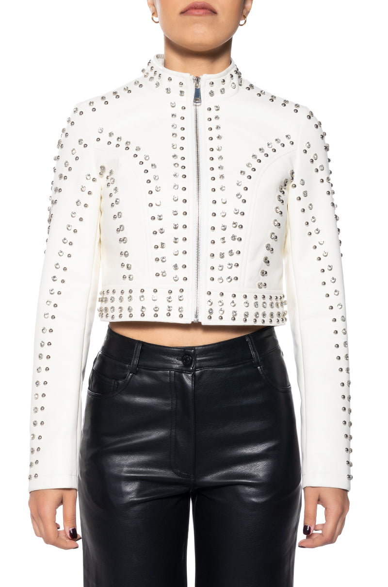 SILVIA-NEW MOTO JACKET | AZALEA WANG