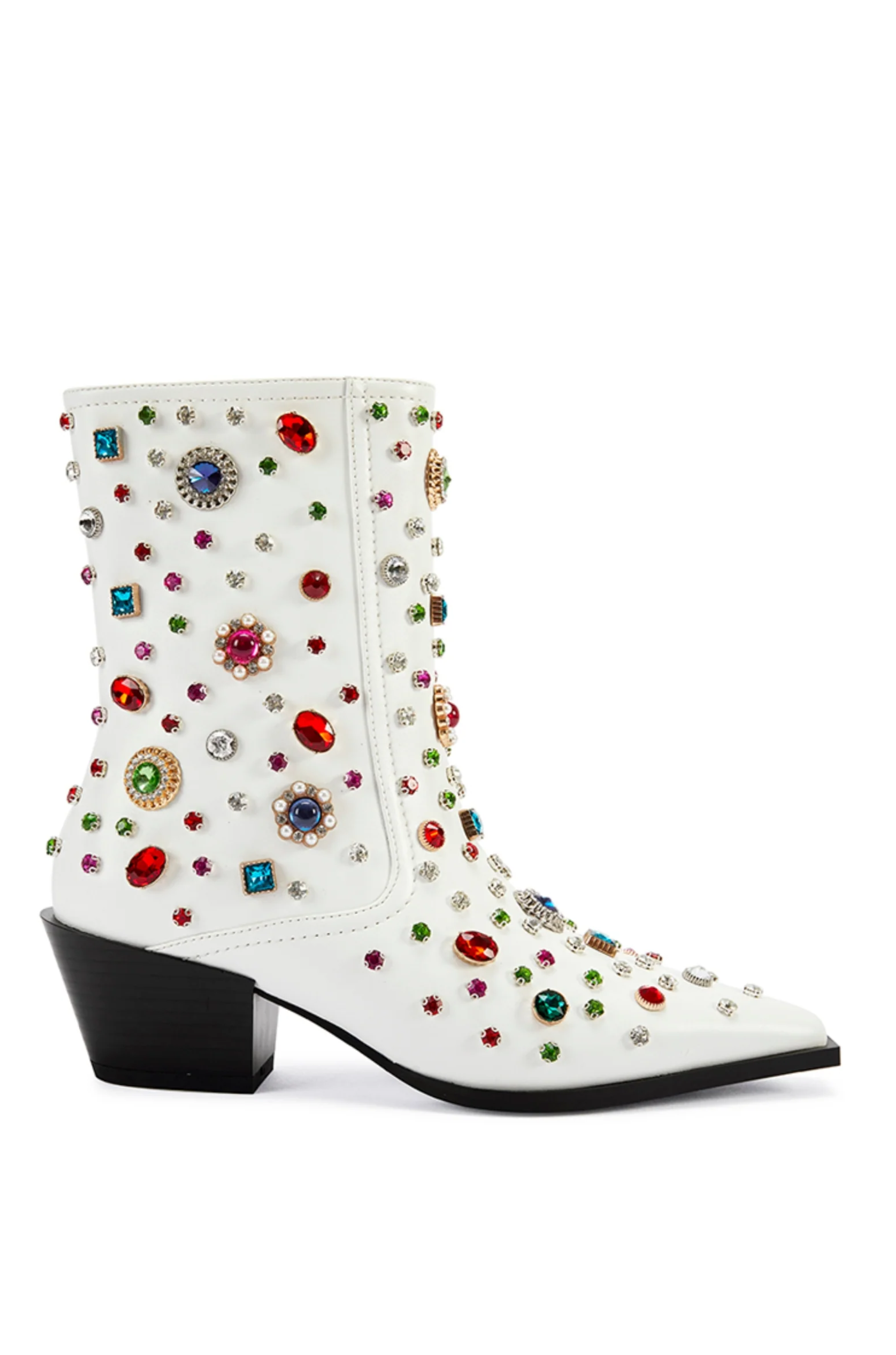 SPRINKLES-WHITE WESTERN BOOTIE | AZALEA WANG