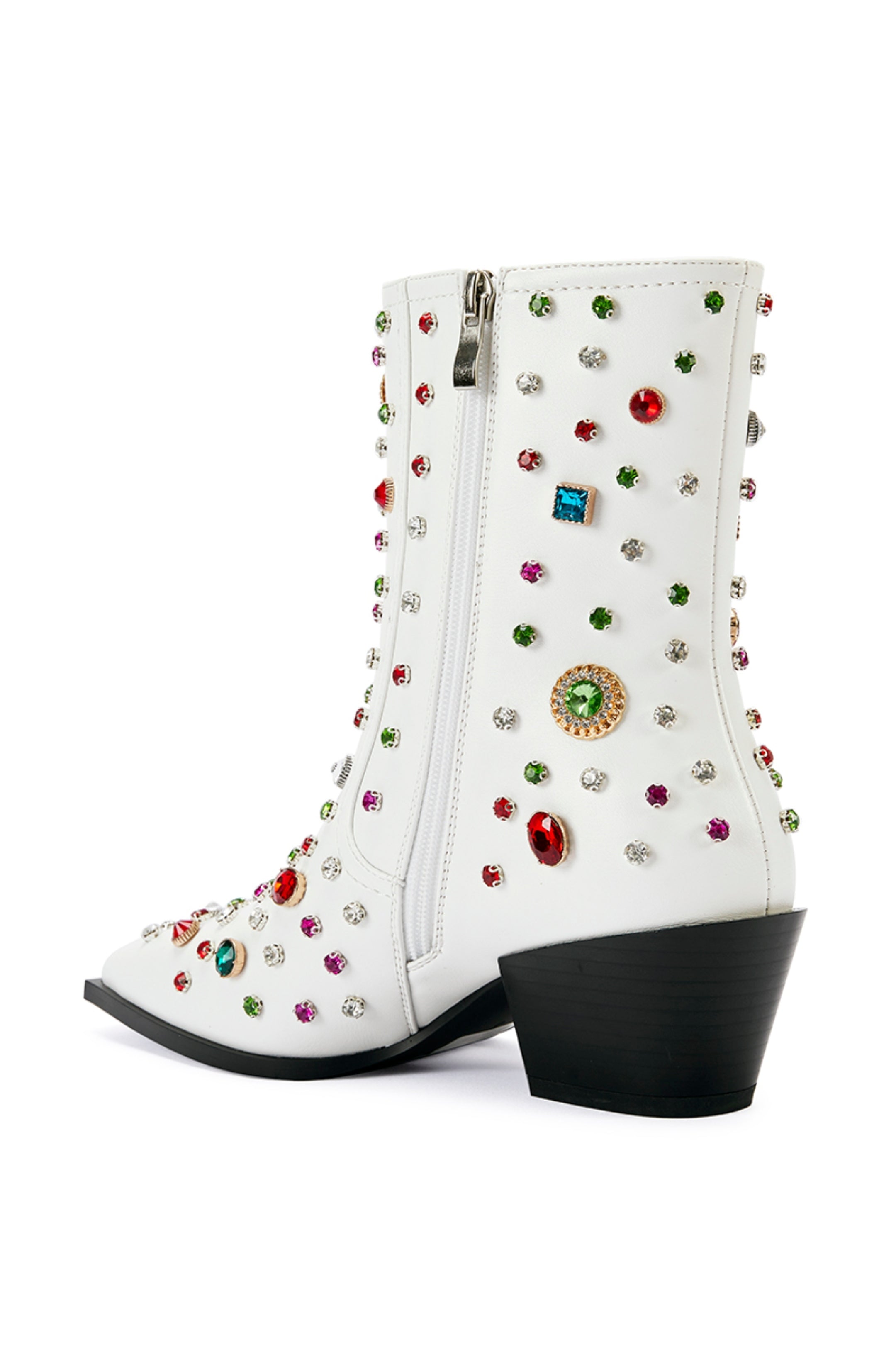 SPRINKLES-WHITE WESTERN BOOTIE | AZALEA WANG