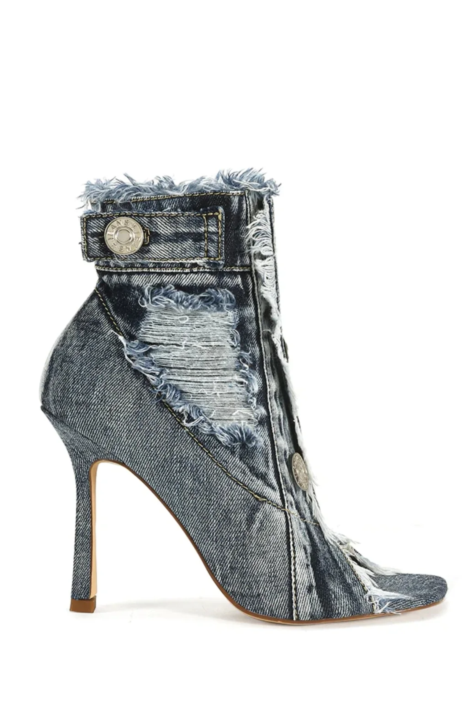 靴 boo_4632 TANDY-DENIM BLOCK BOOTIE | AZALEA WANG