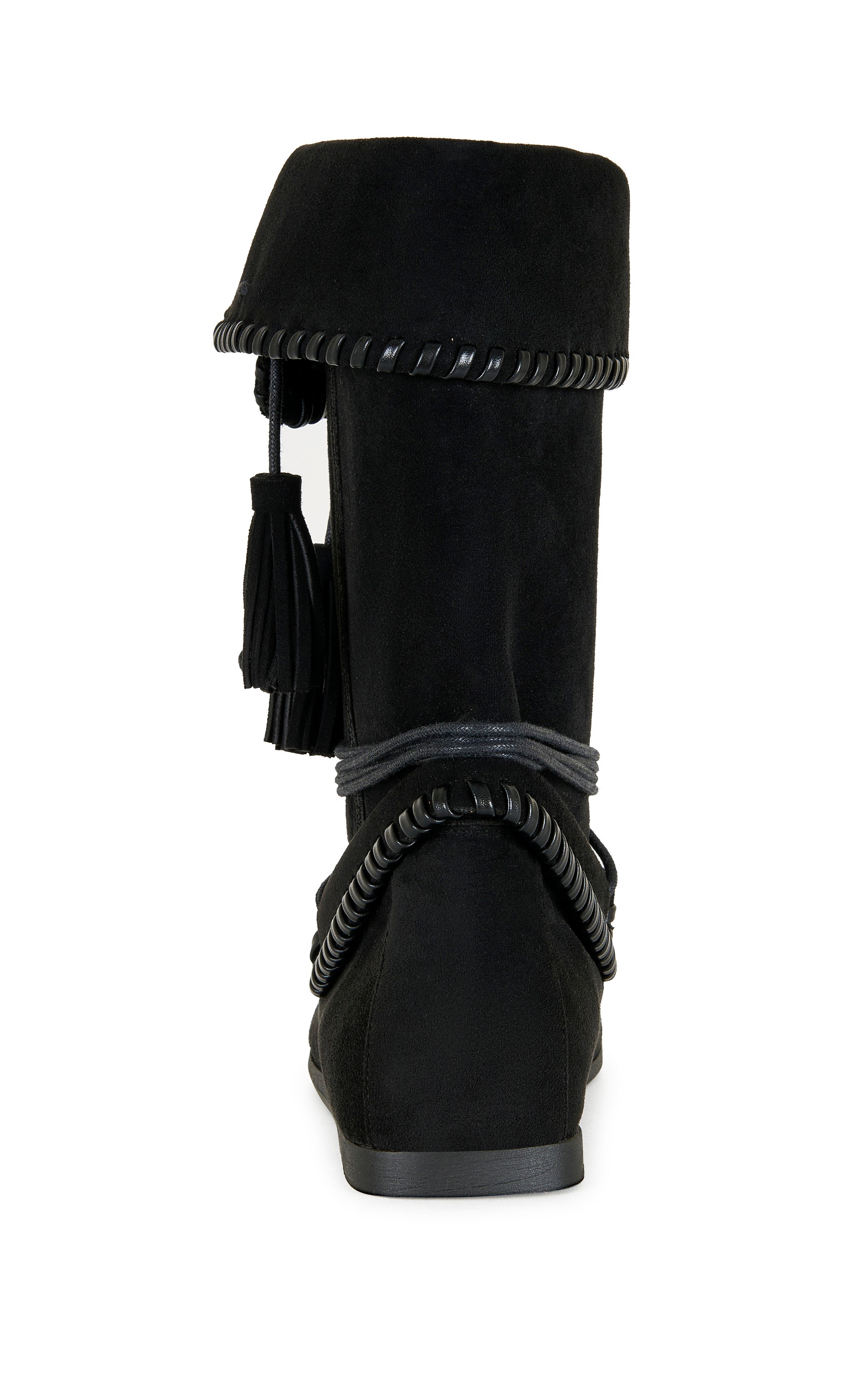 WERET-BLACK FLAT BOOTIE | AZALEA WANG