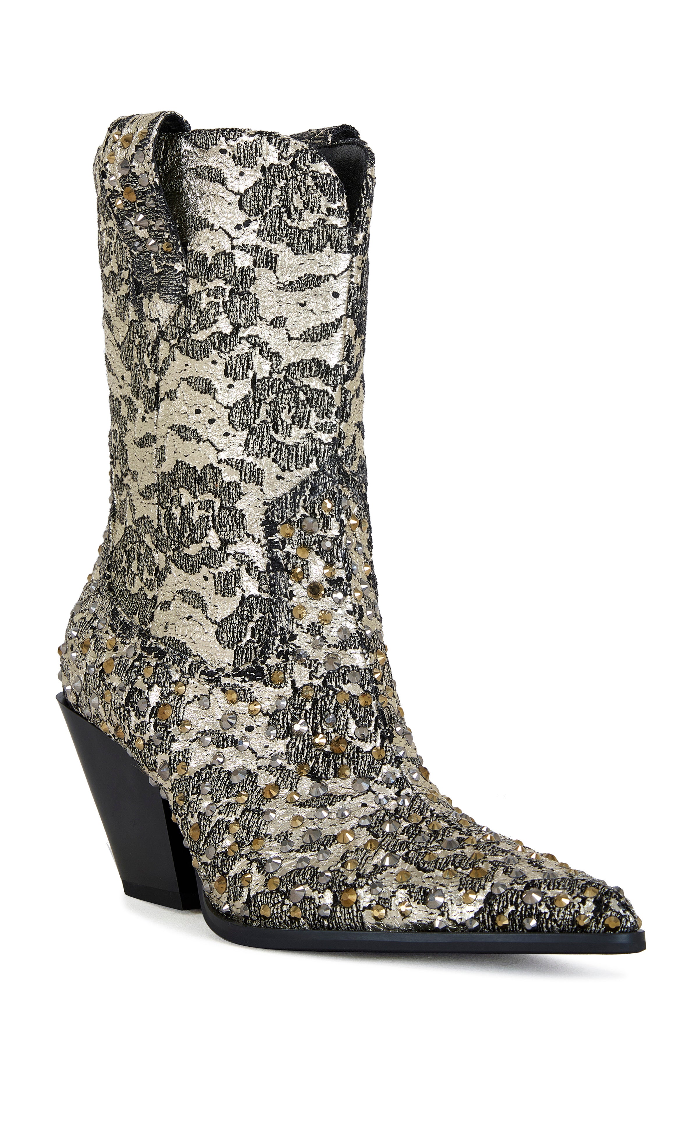 ZIRENNE-GOLDBLACK BLOCK BOOTIE | AZALEA WANG