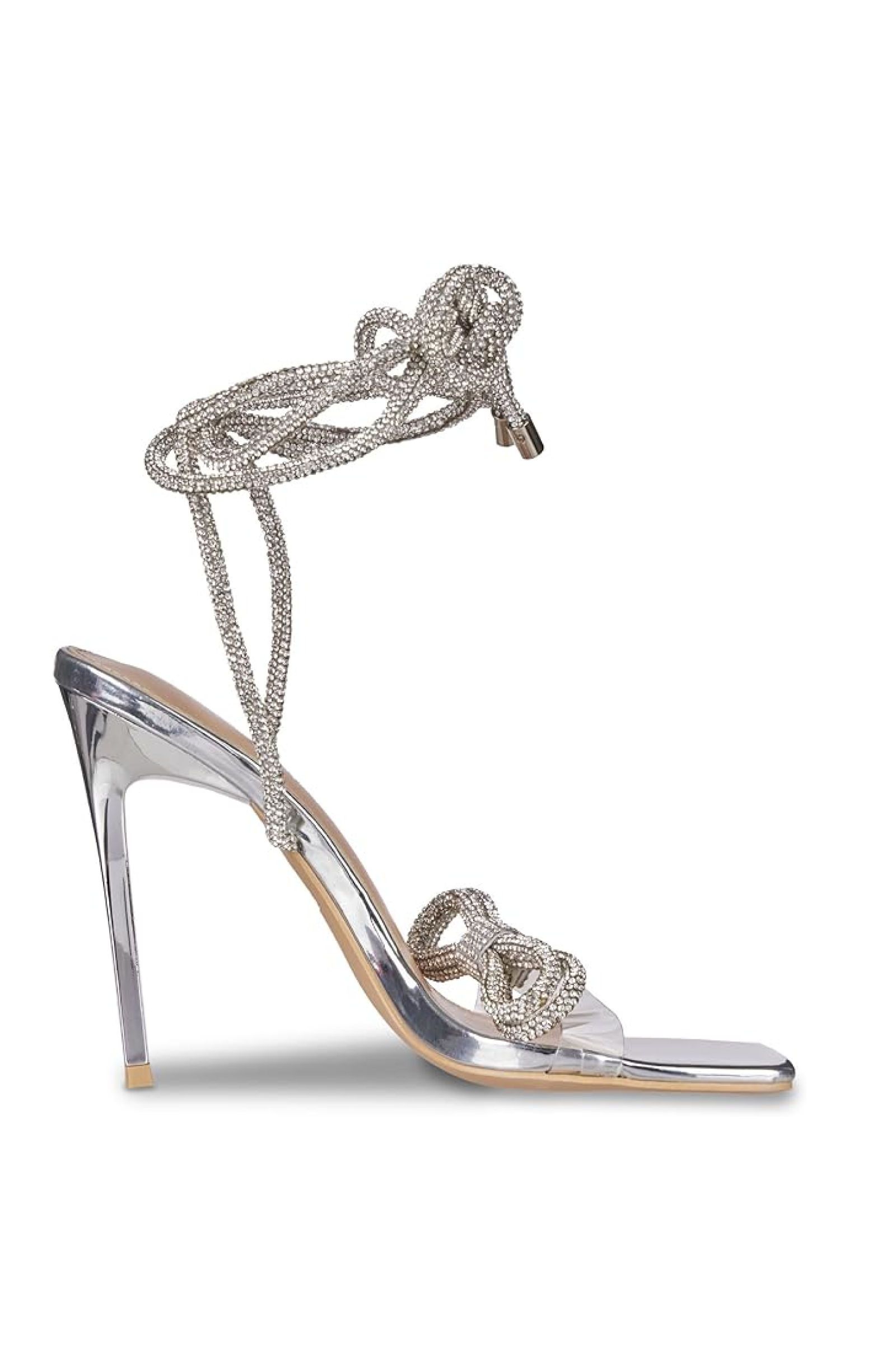 DRAKE-SILVER STILETTO SANDAL | AZALEA WANG