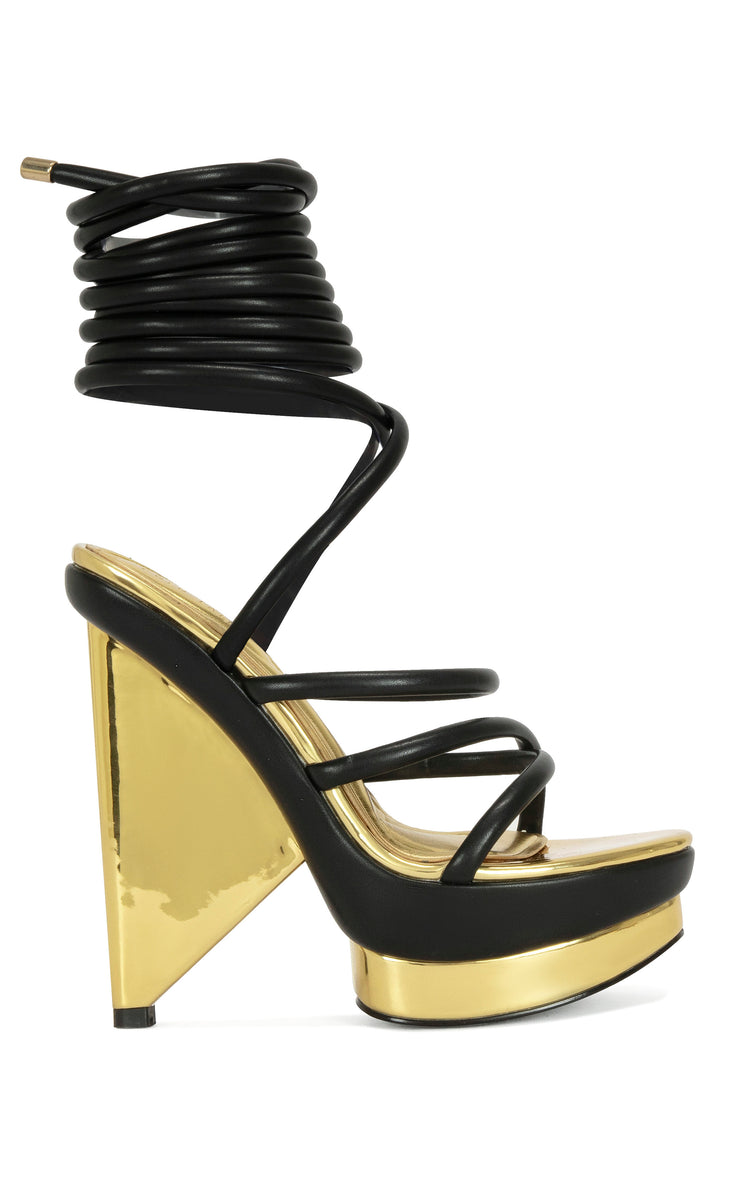 CELINEA-BLACK BLOCK SANDAL | AZALEA WANG