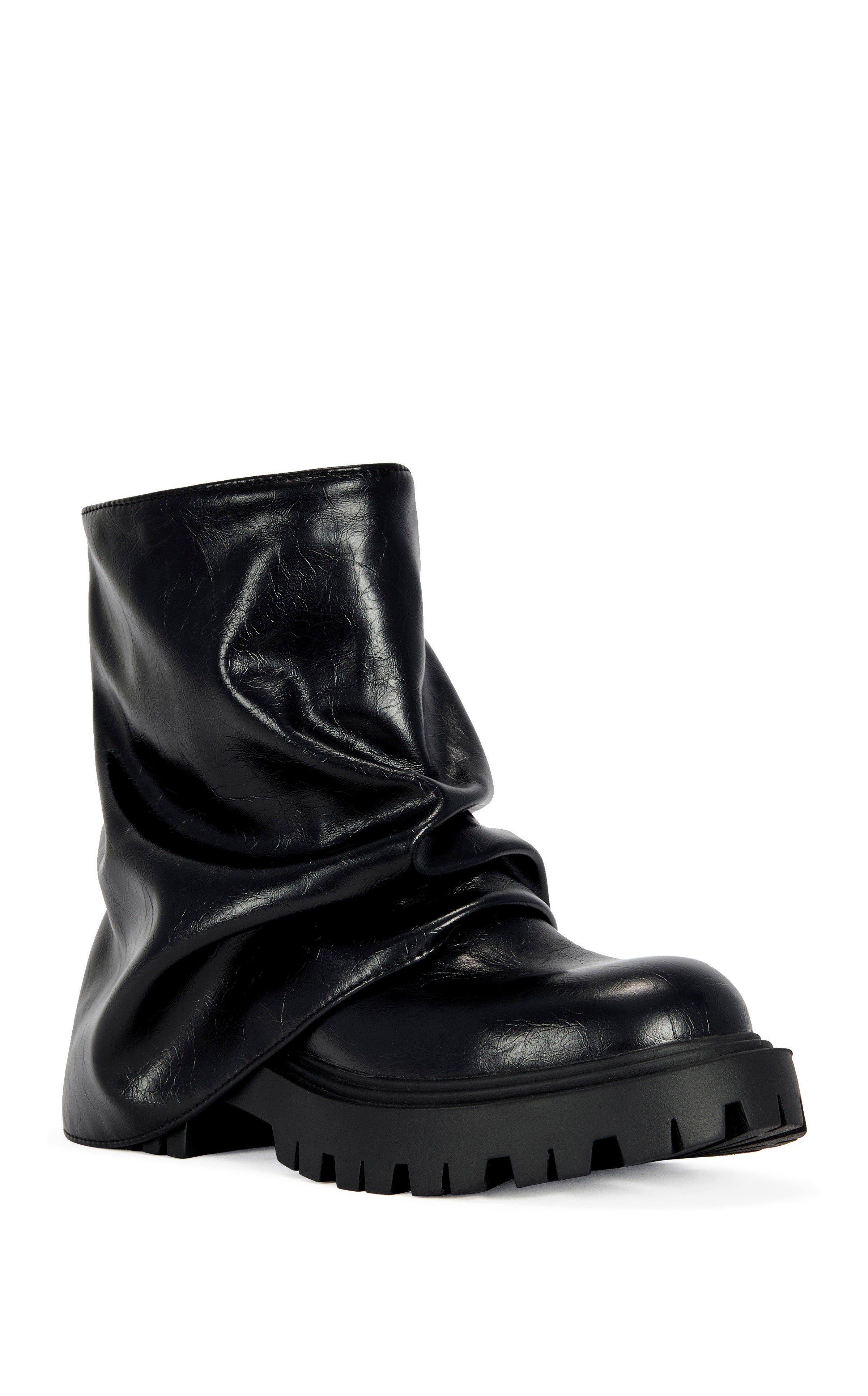CLARKE-MIDNIGHT FLAT BOOTIE | AZALEA WANG