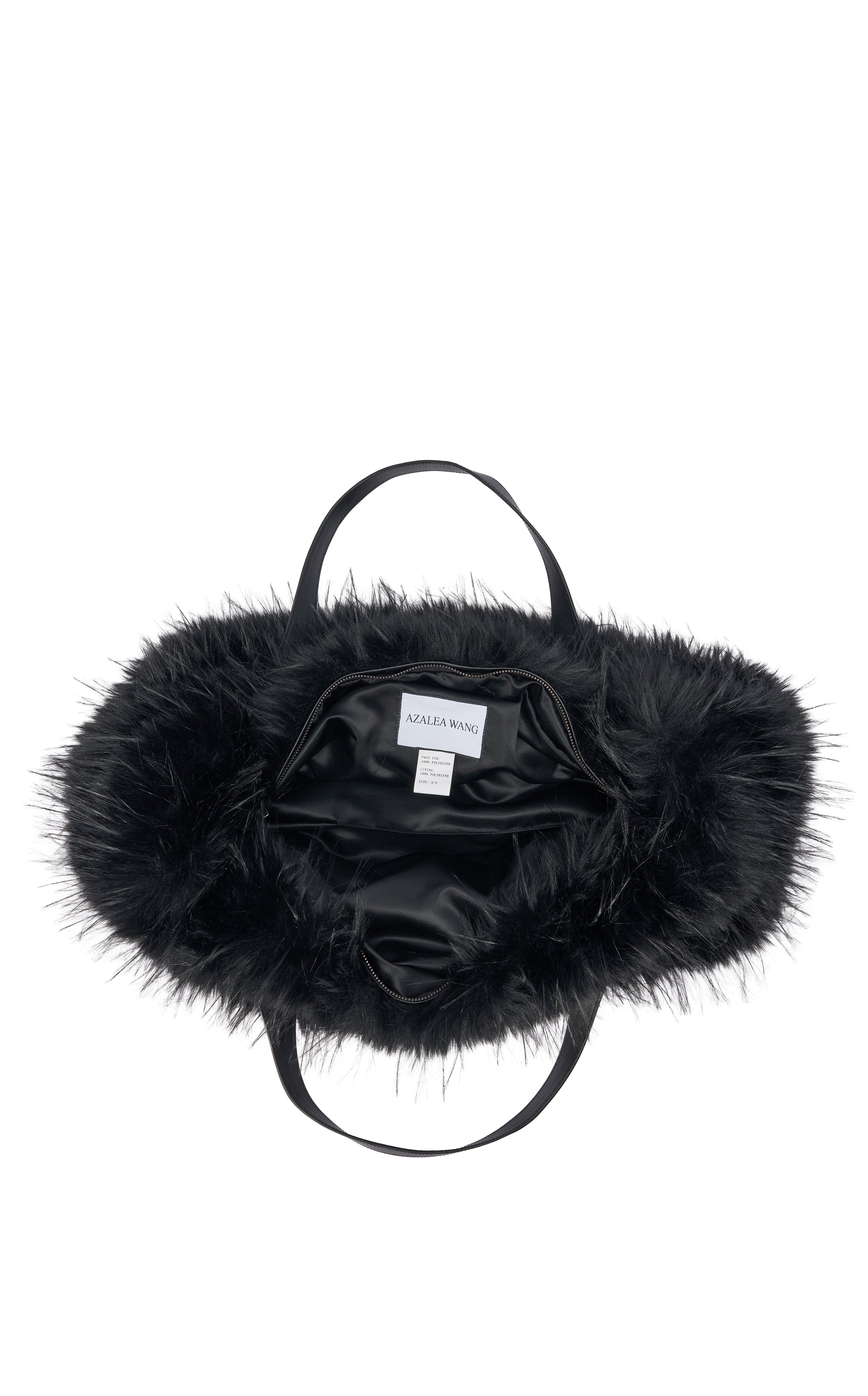 CONFIDANTE-BLACK FAUX FUR HANDBAGS | AZALEA WANG