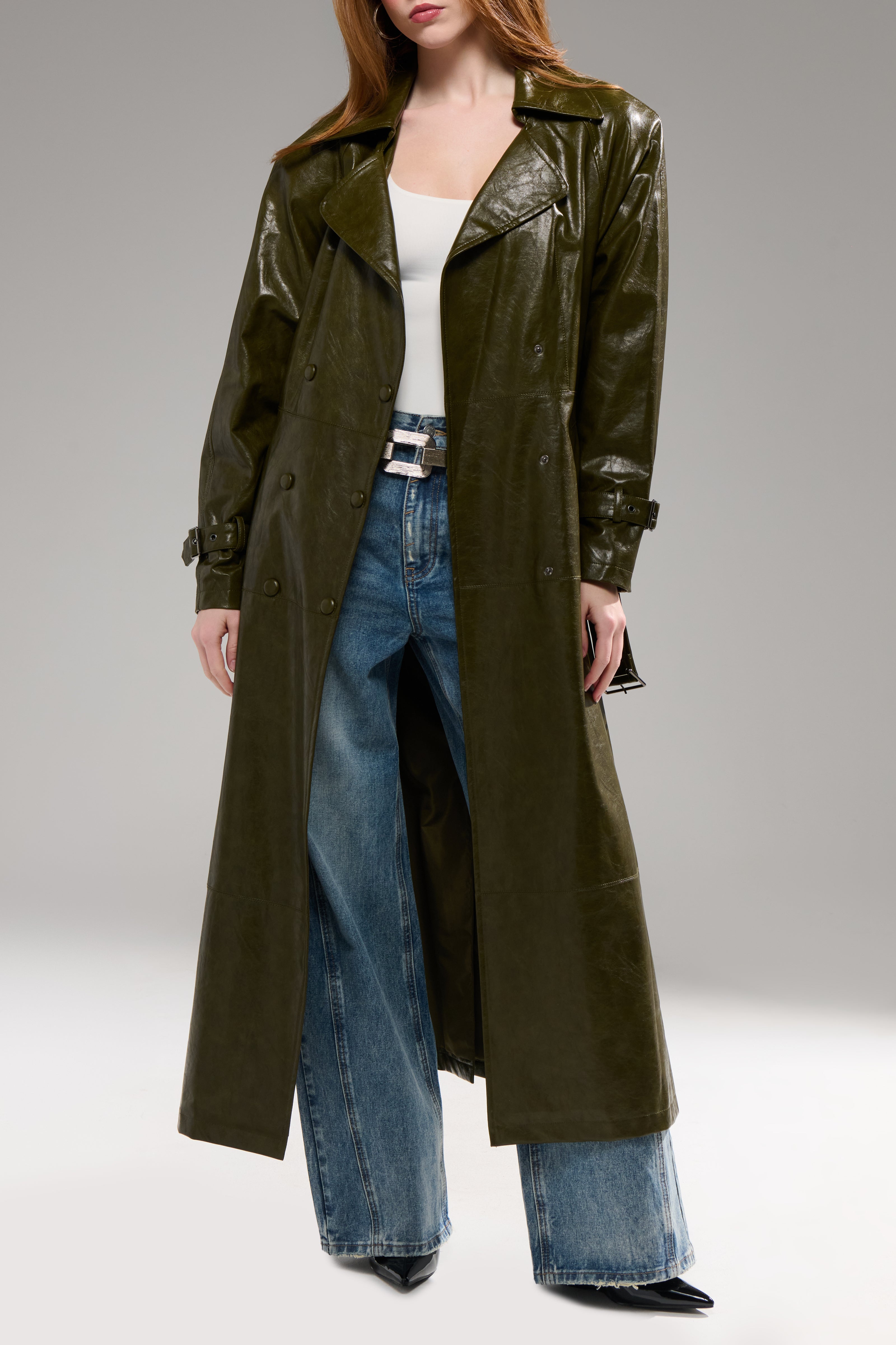 COREN-OLIVE TRENCH OUTERWEAR | AZALEA WANG