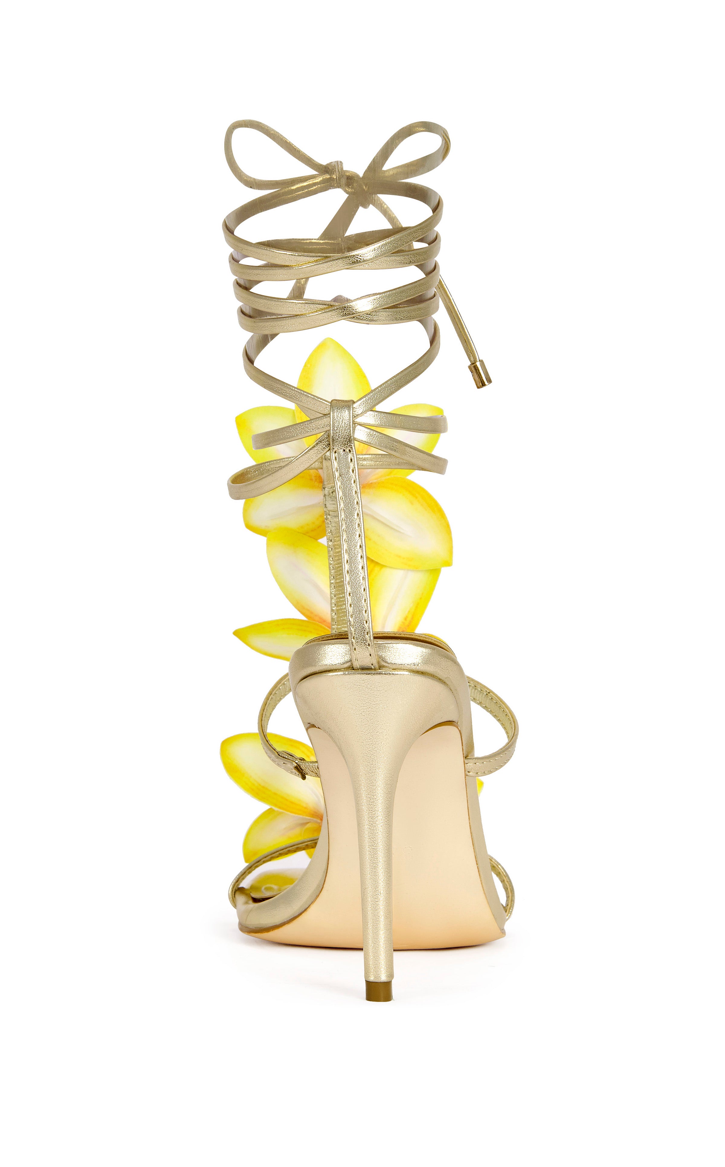 CRESCENDO-GOLD STILETTO SANDAL | AZALEA WANG
