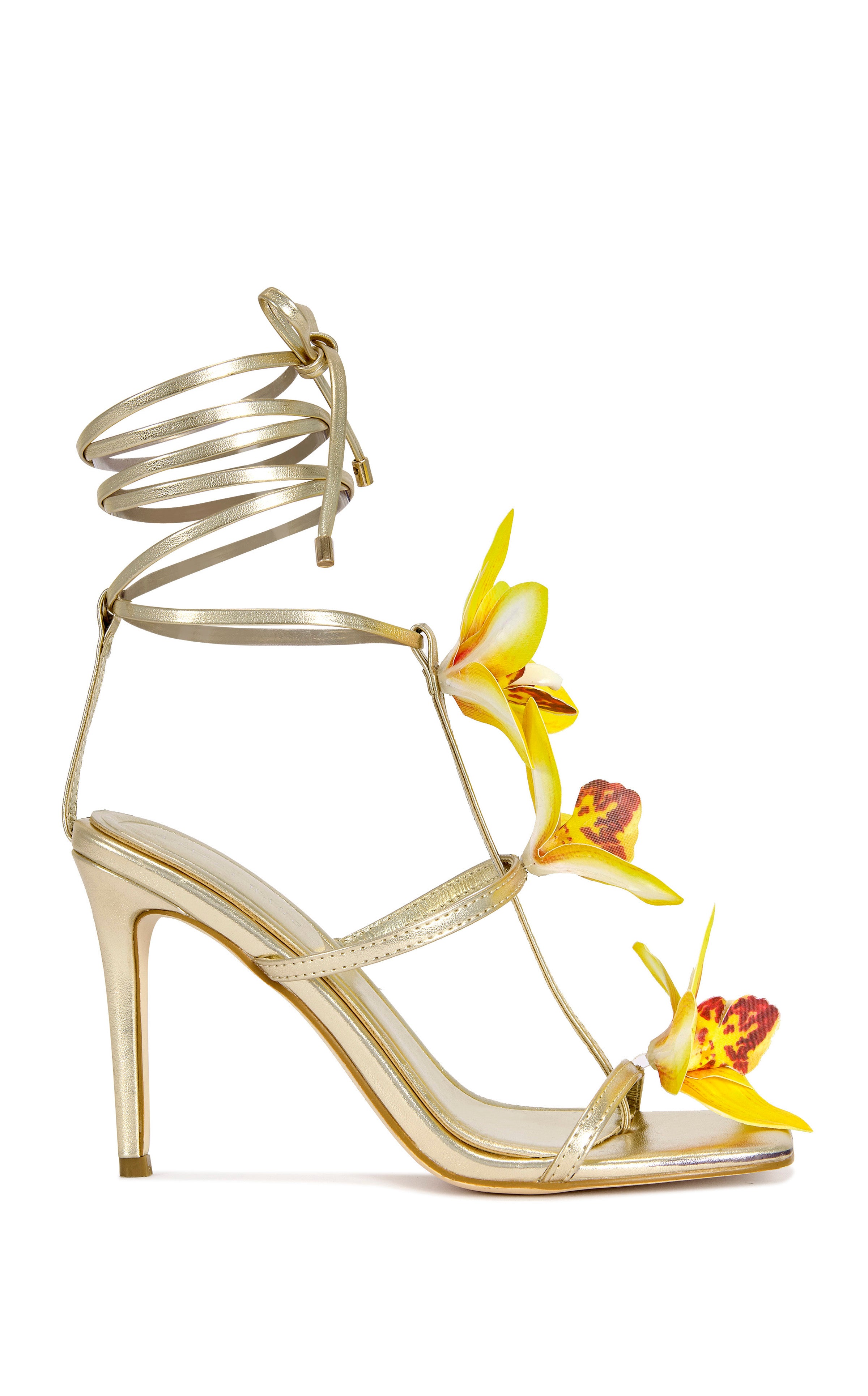 最終お値下げ　OHGA 【完売品】BIJOU SANDAL CRESCENDO-GOLD WRAP-AROUND STILETTO SANDAL – Azalea Wang