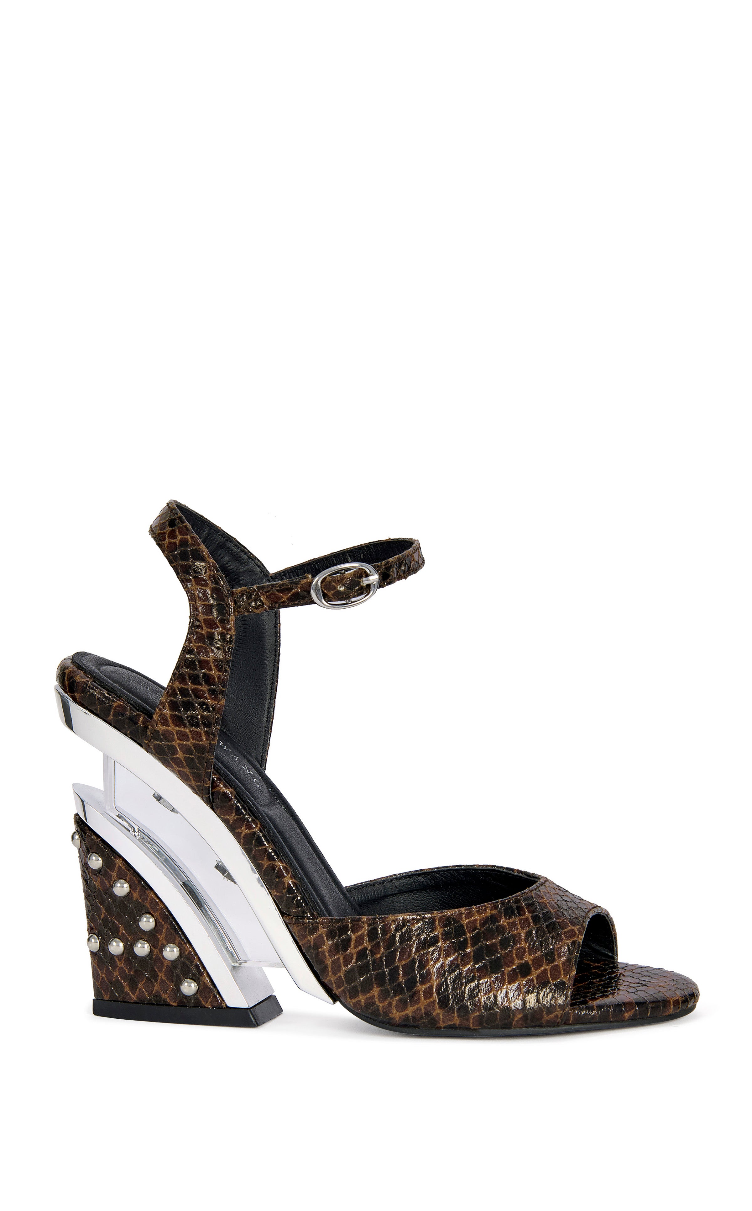 DELLA-BROWNSNAKE BLOCK SANDAL | AZALEA WANG