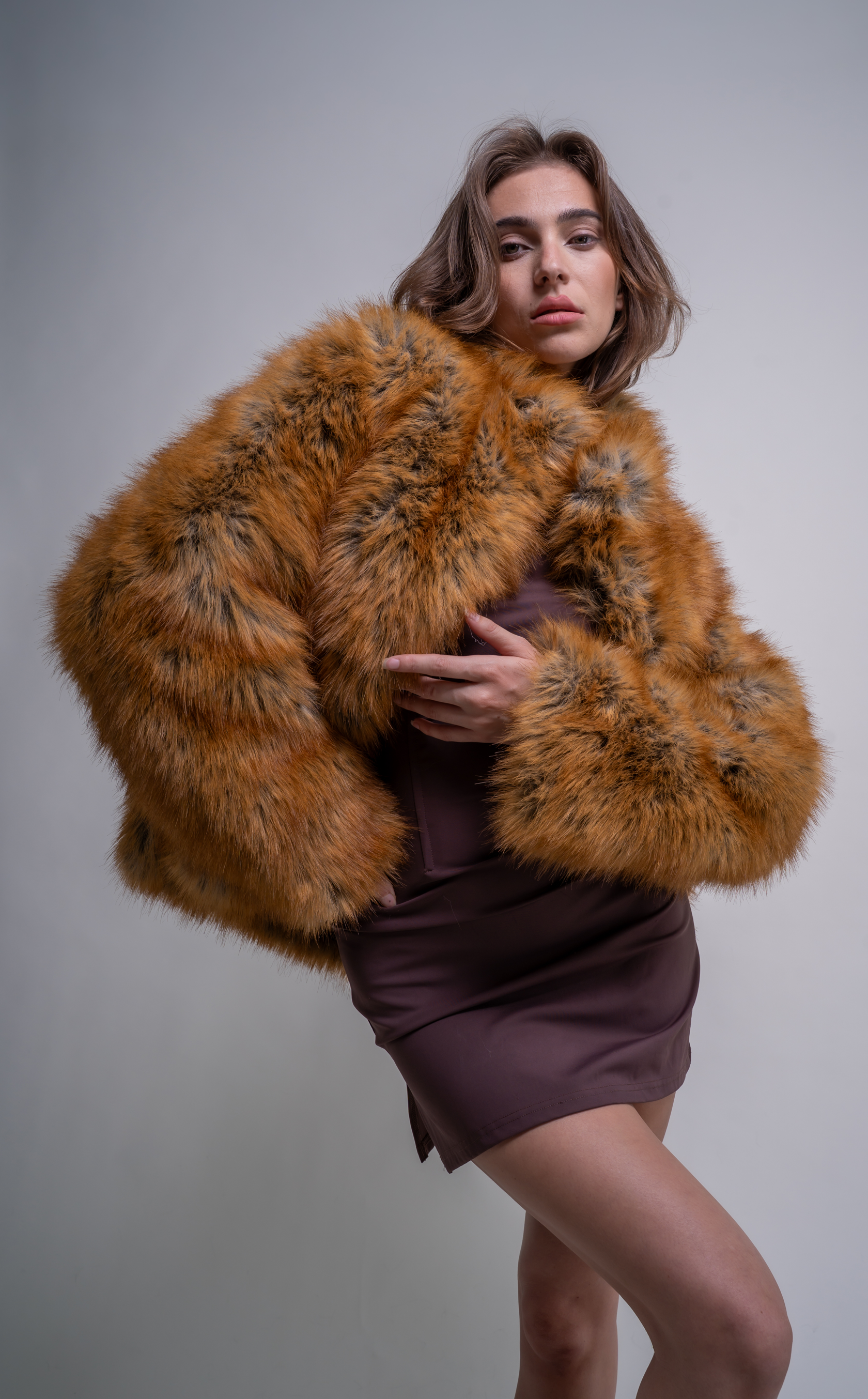 PANDIFOX-TAN FAUX FUR JACKET | AZALEA WANG PANDIFOX-TAN FAUX FUR JACKET | AZALEA WANG