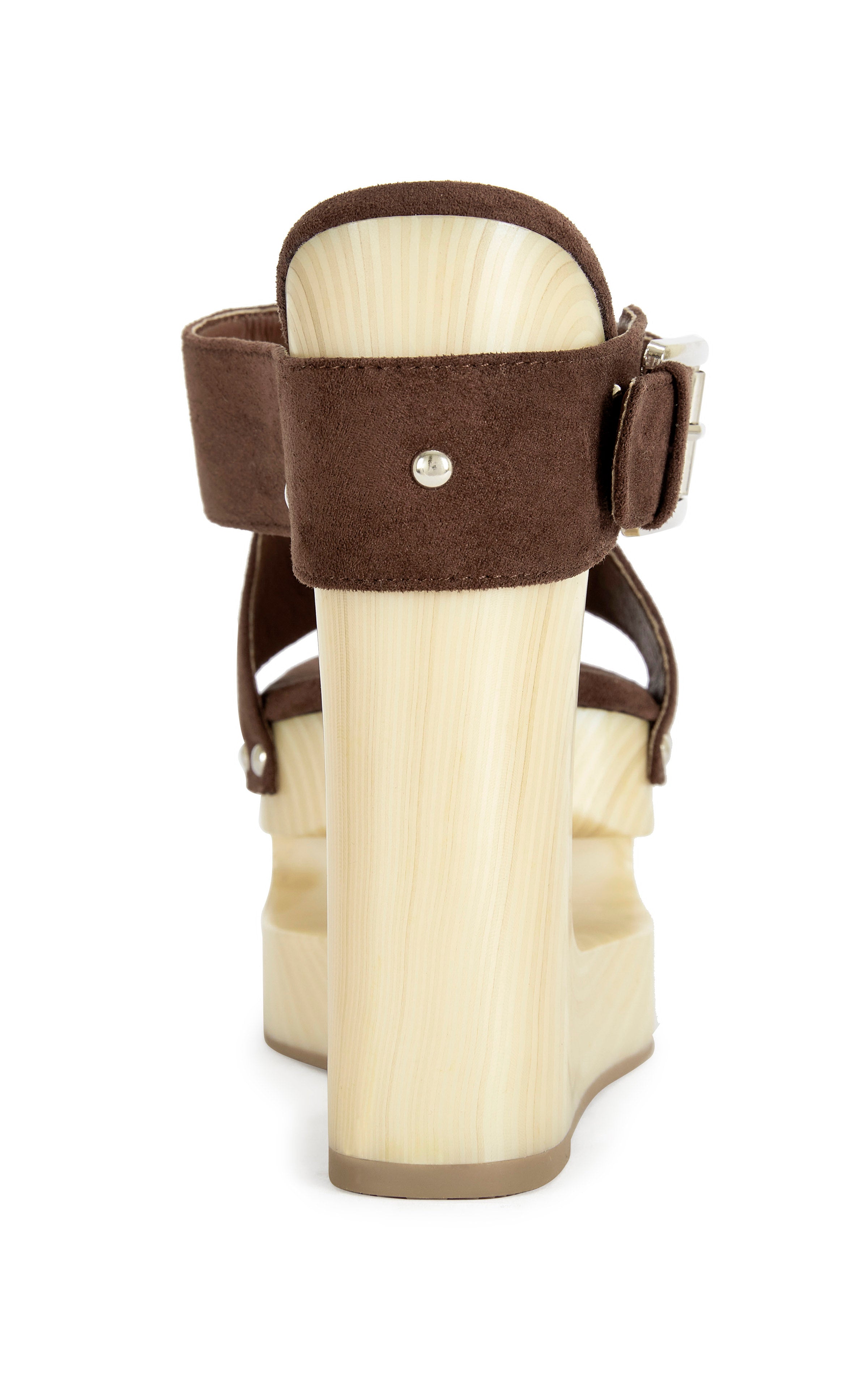 ELGEDI-CHOCOLATE WEDGE SANDAL | AZALEA WANG